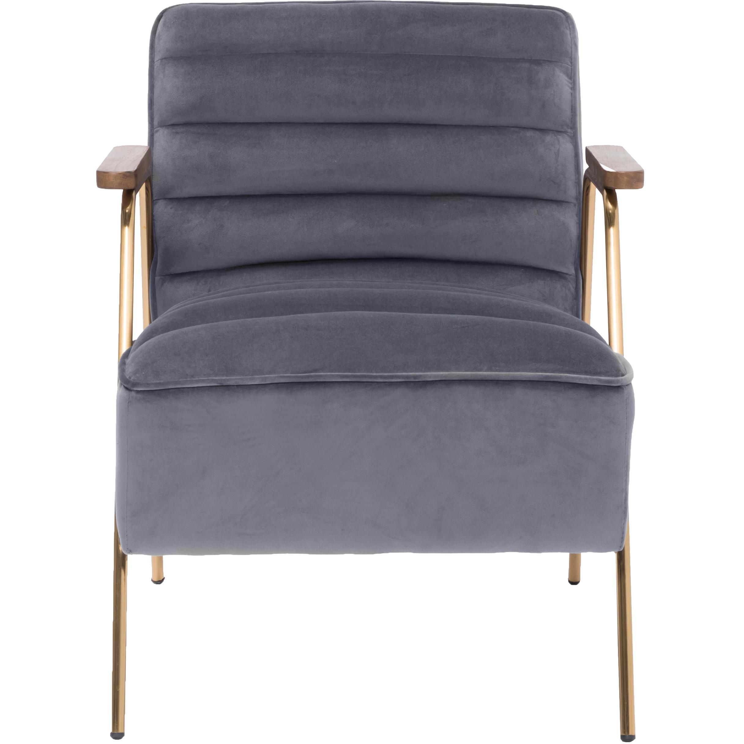 Meridian Woodford Grey Velvet Accent Chair