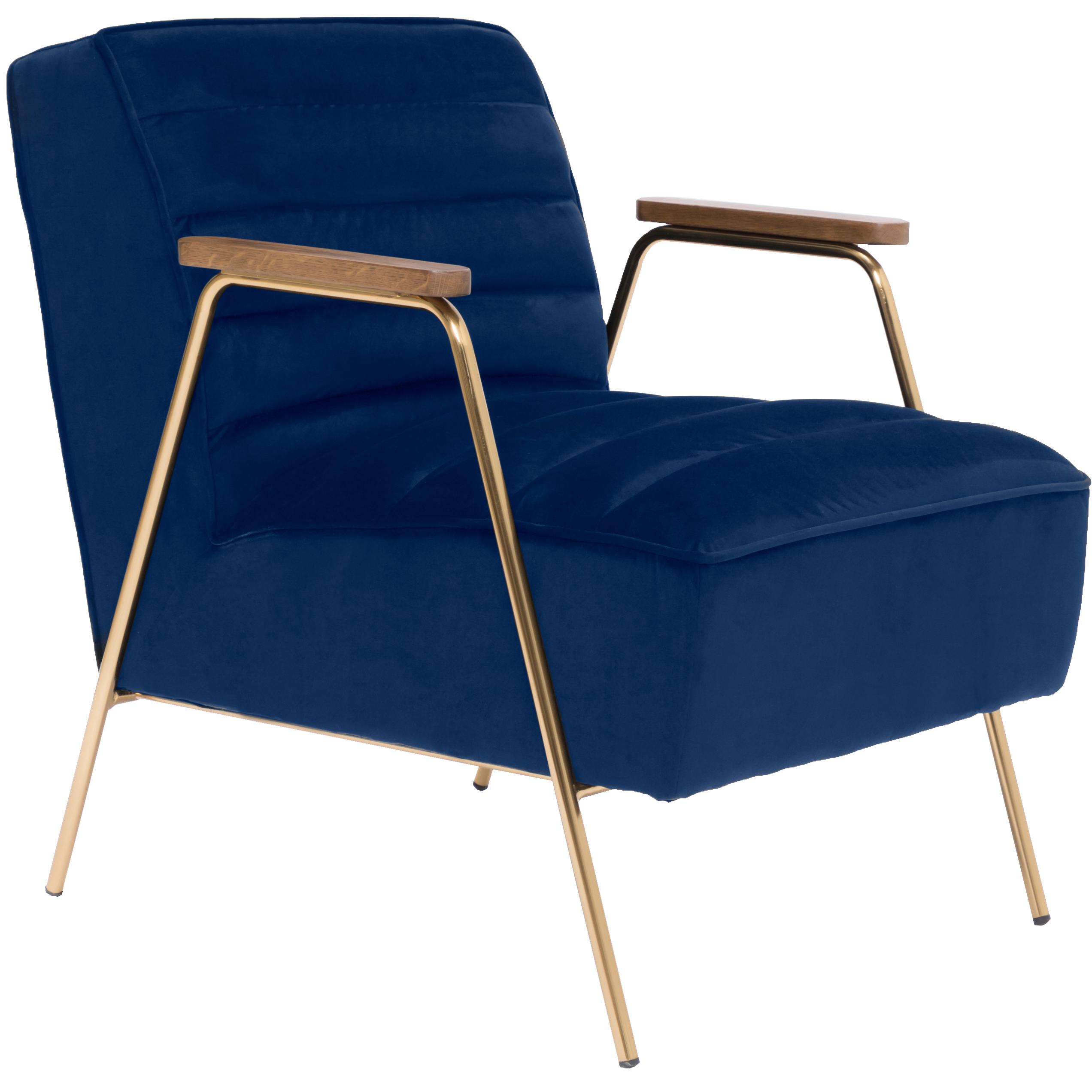 Meridian Woodford Navy Velvet Accent Chair