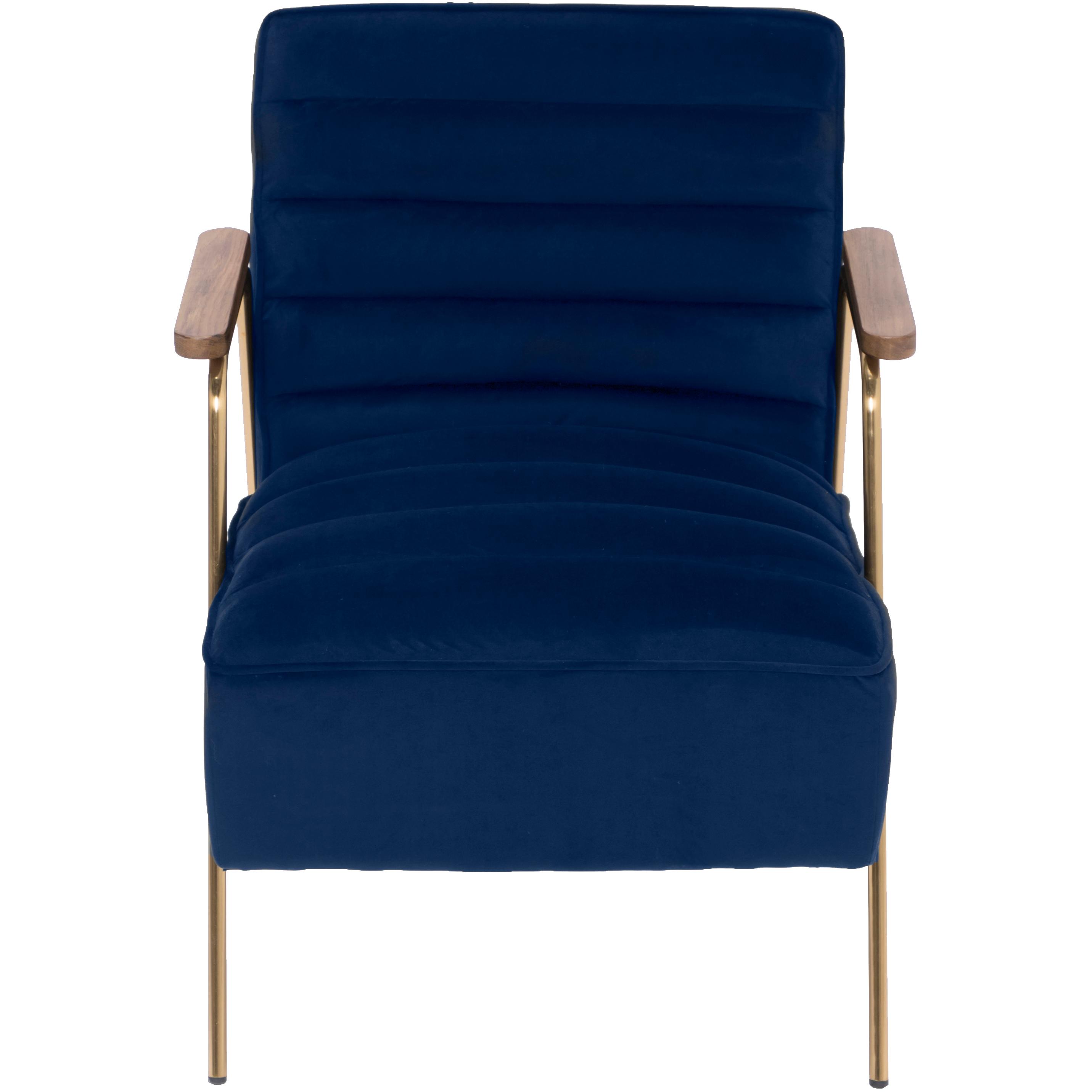 Meridian Woodford Navy Velvet Accent Chair