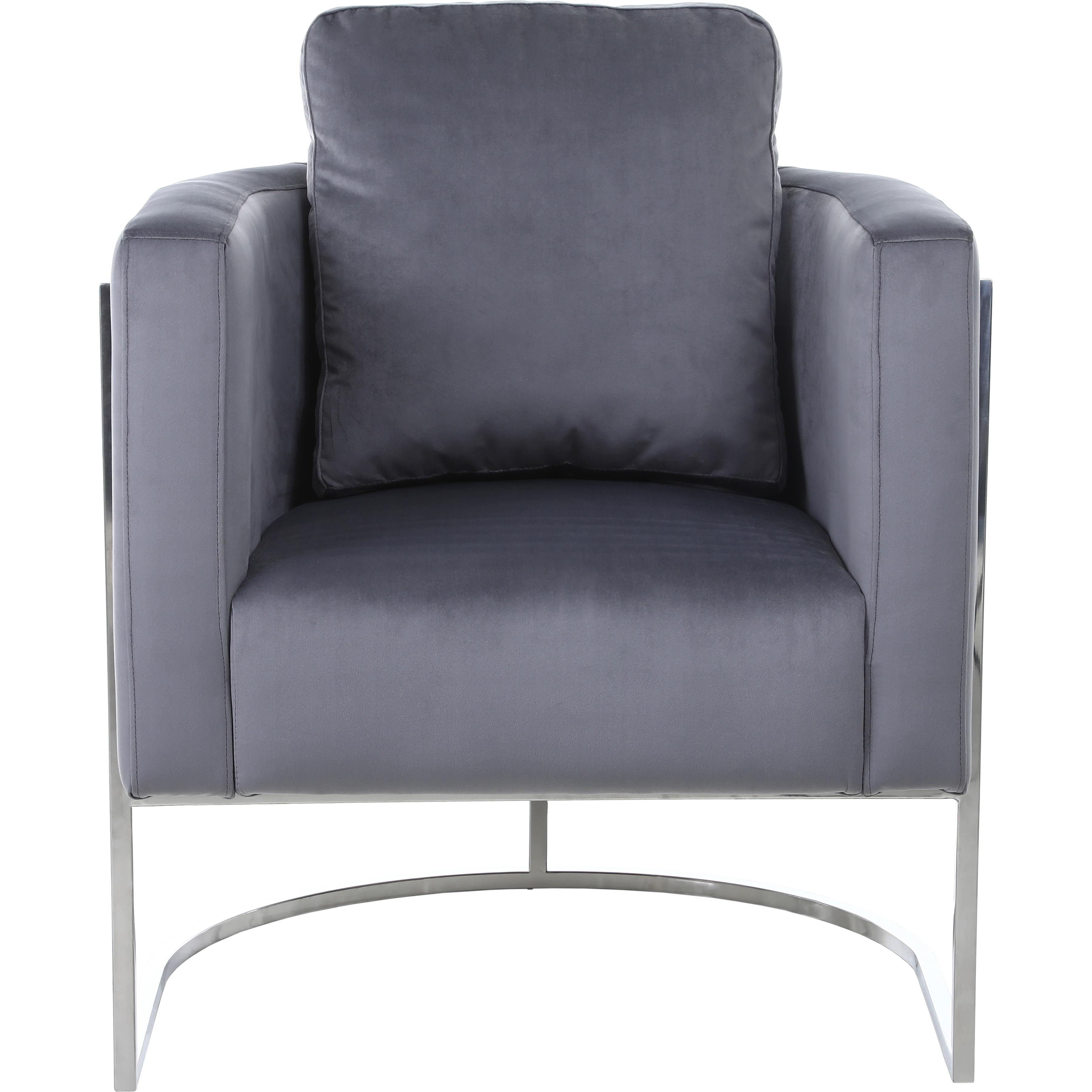 Meridian Casa Grey Velvet Chair