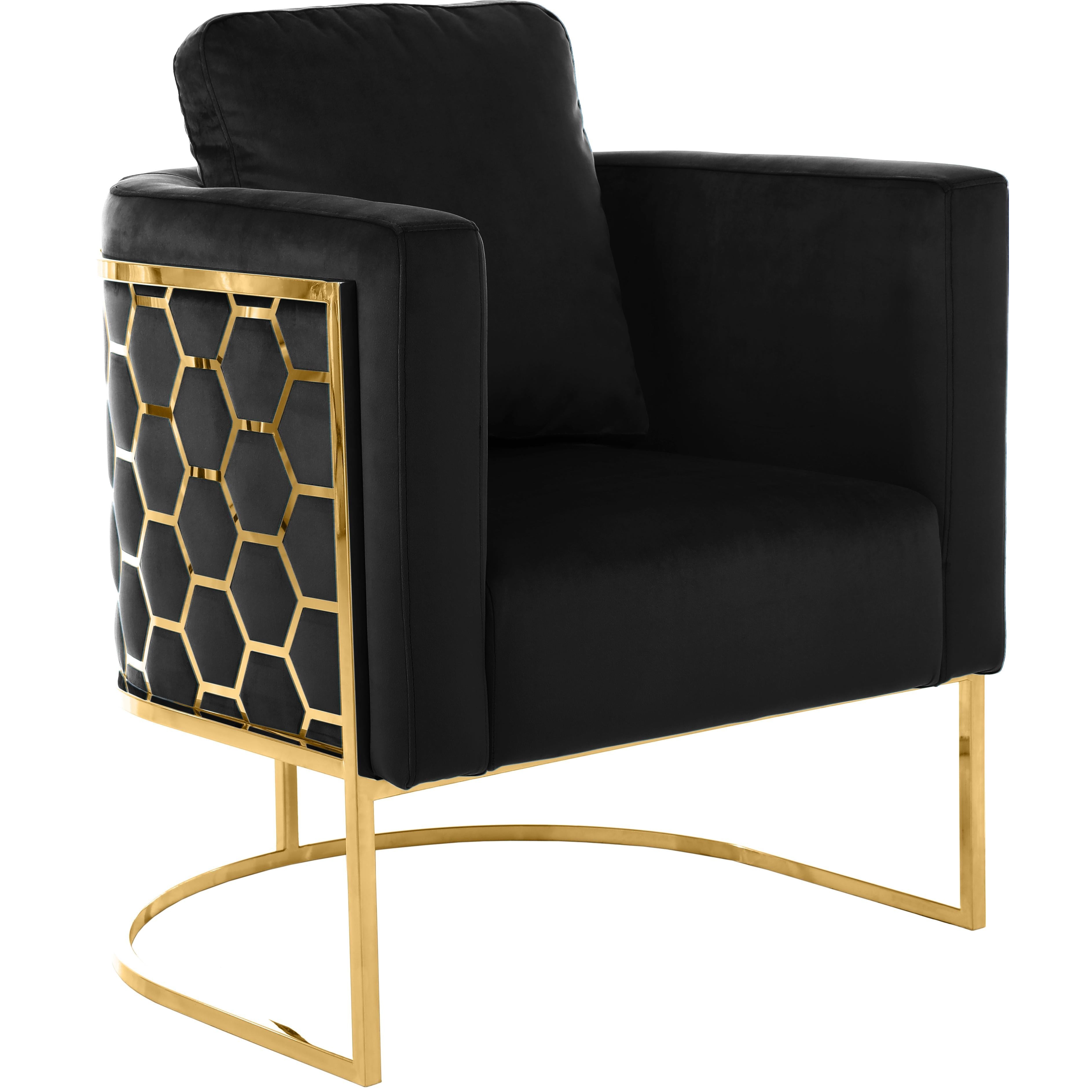 Meridian Casa Black Velvet Chair