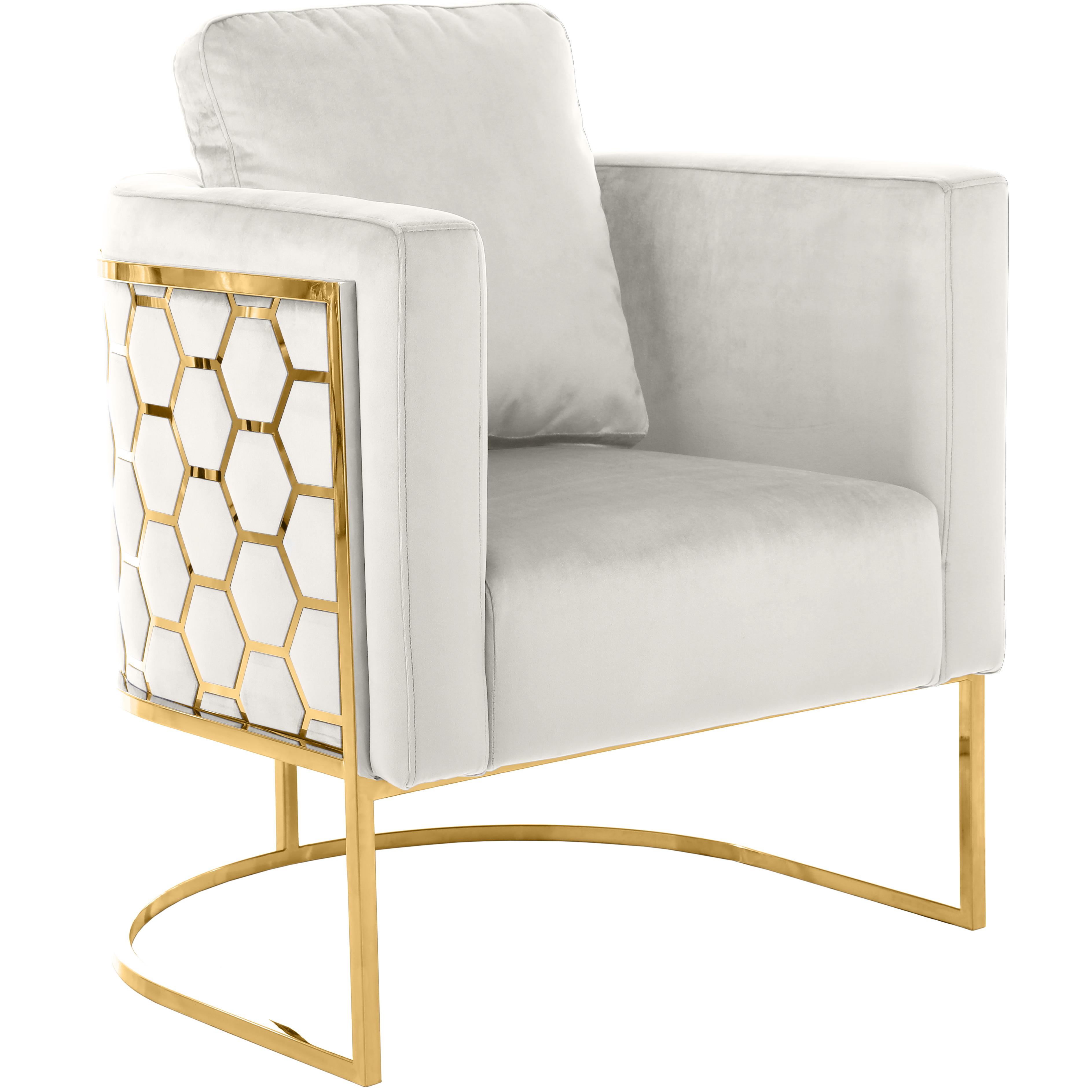 Meridian Casa Cream Velvet Chair