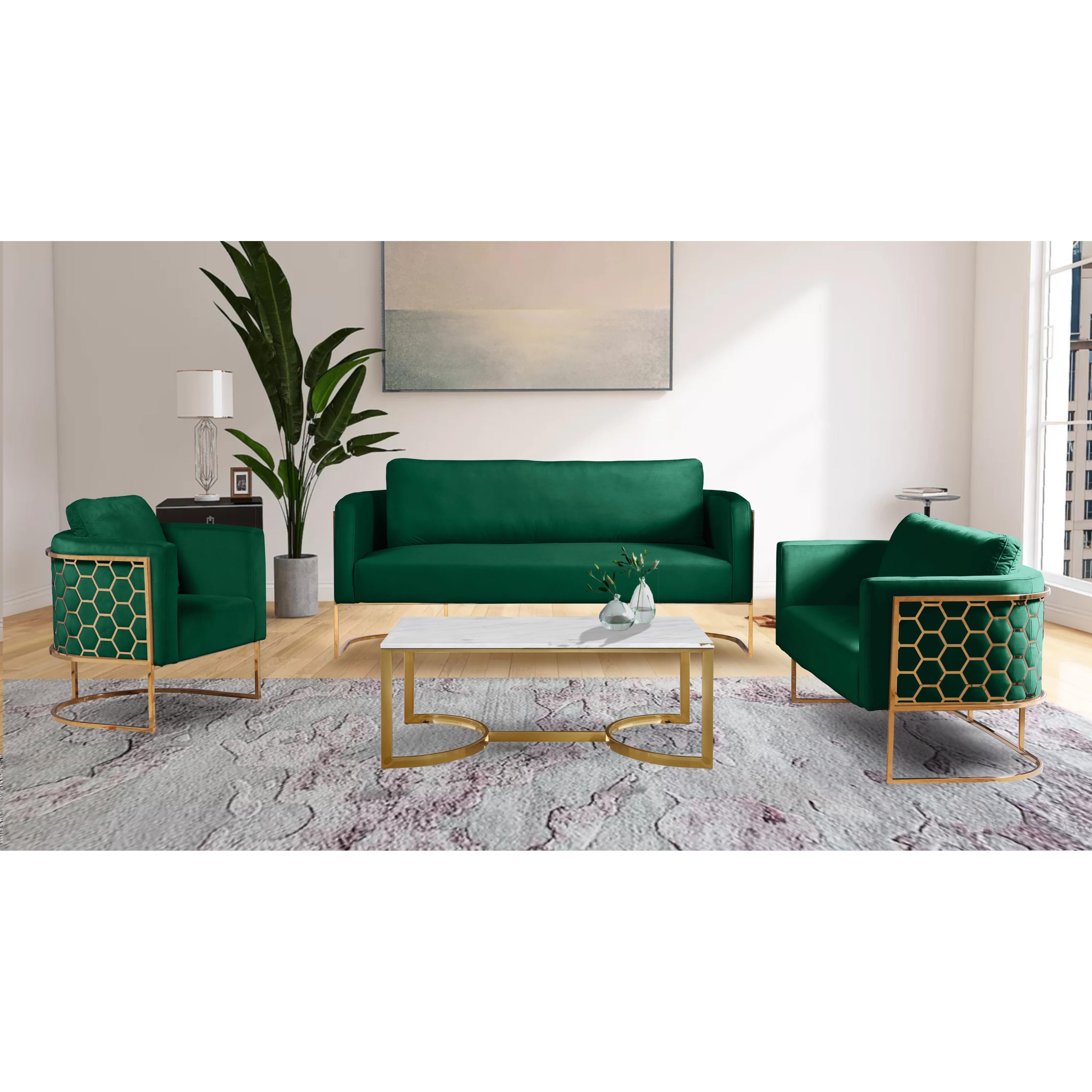 Meridian Casa Green Velvet Chair