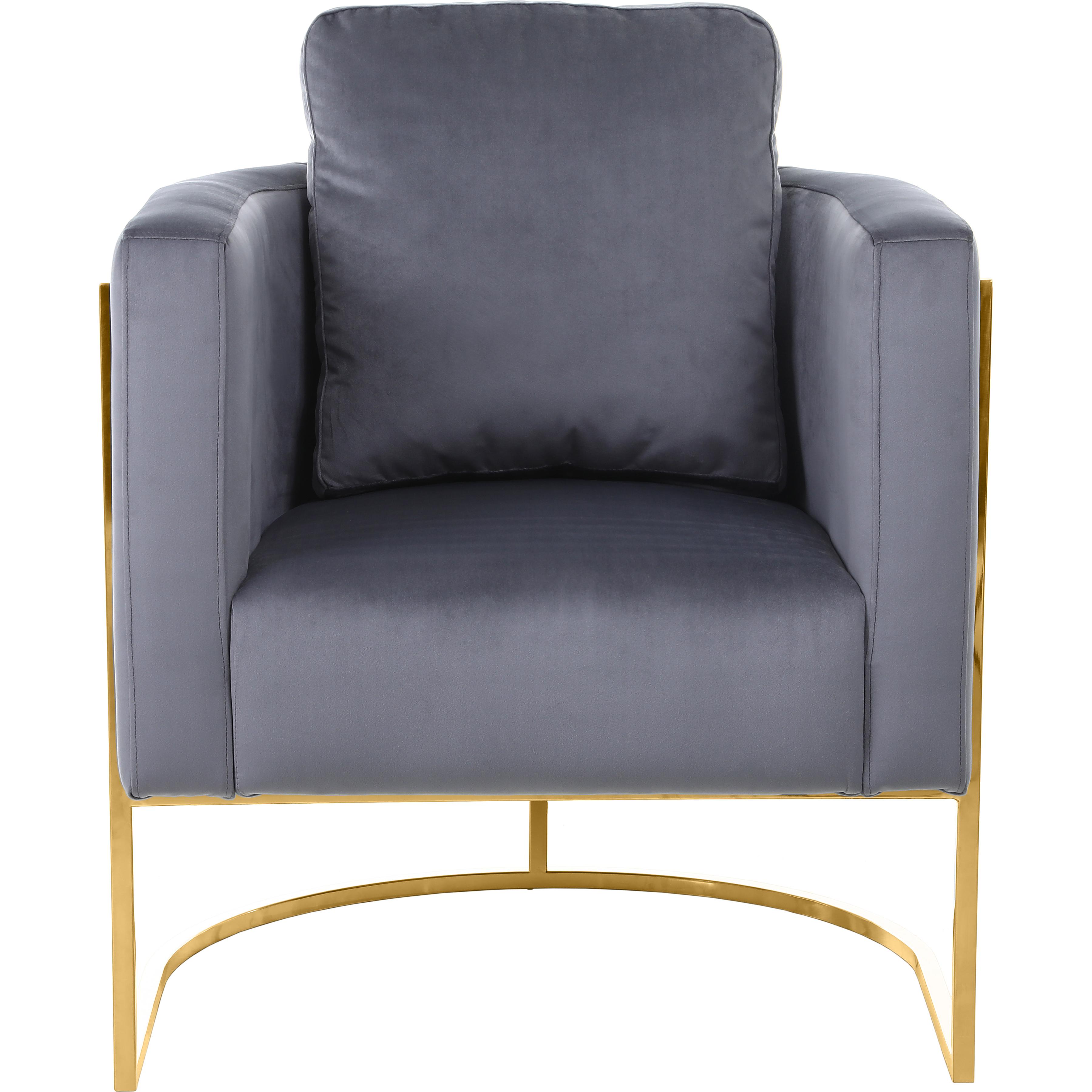 Meridian Casa Grey Velvet Chair