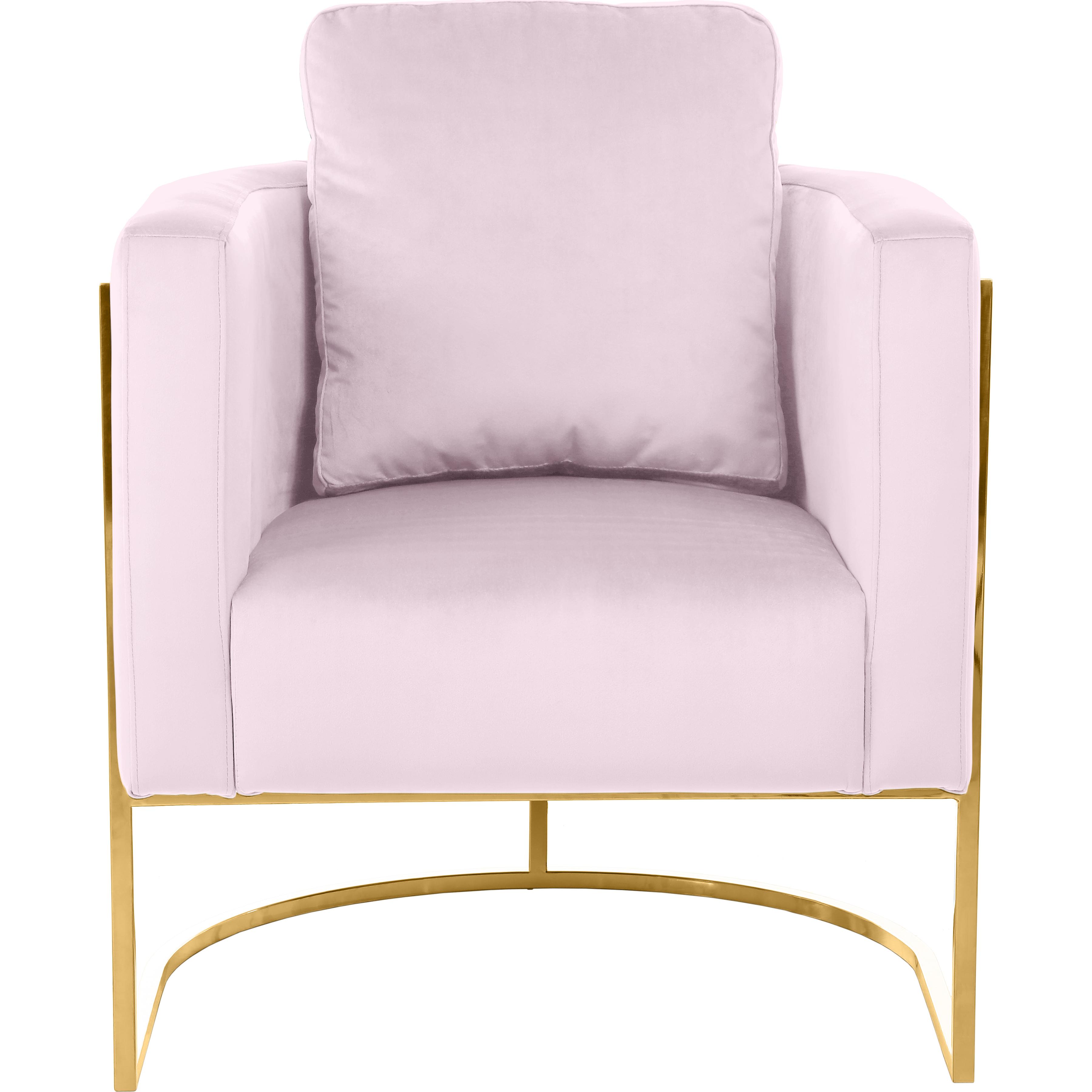 Meridian Casa Pink Velvet Chair