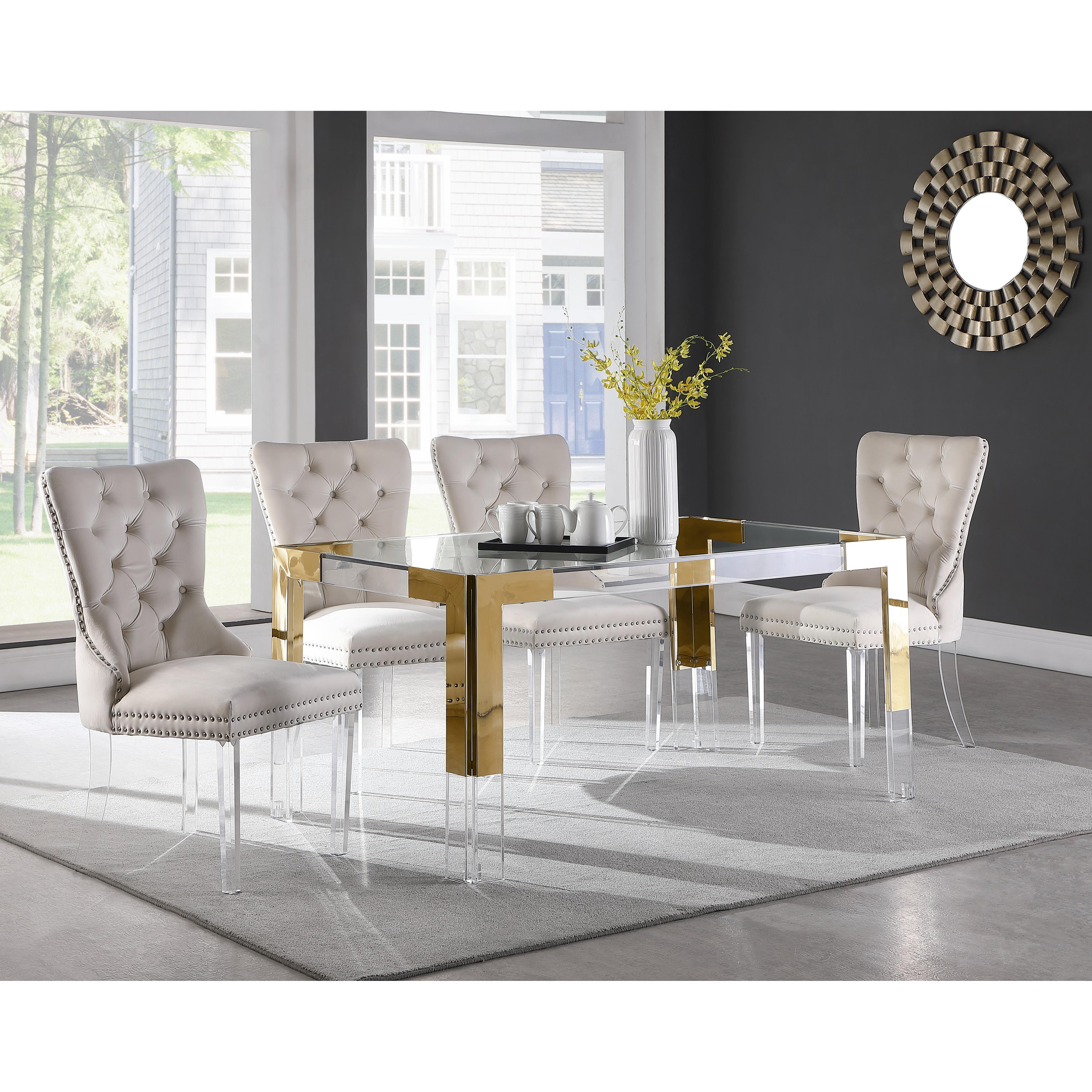 Meridian Casper Rich Gold Dining Table