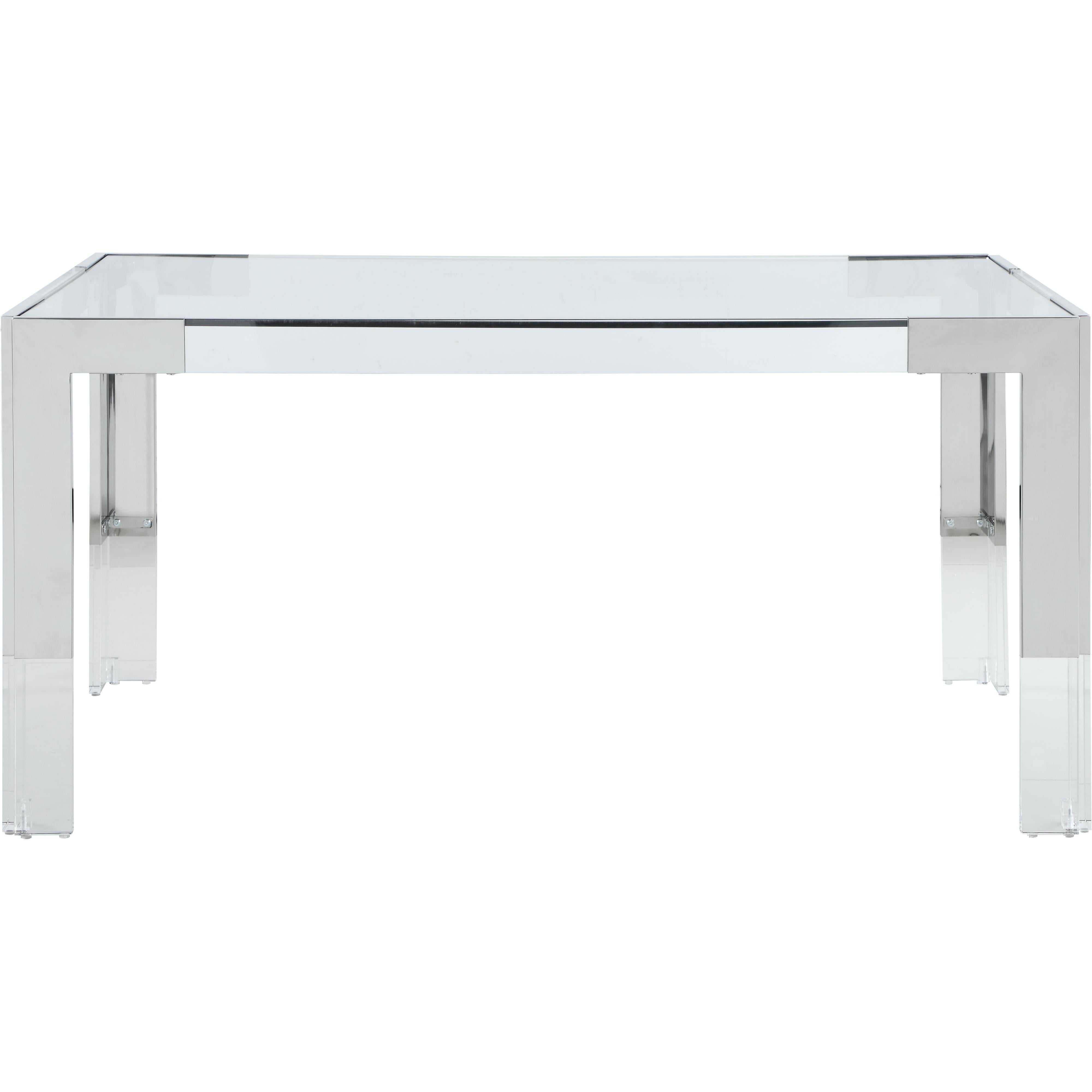 Meridian Casper Rich Chrome Dining Table