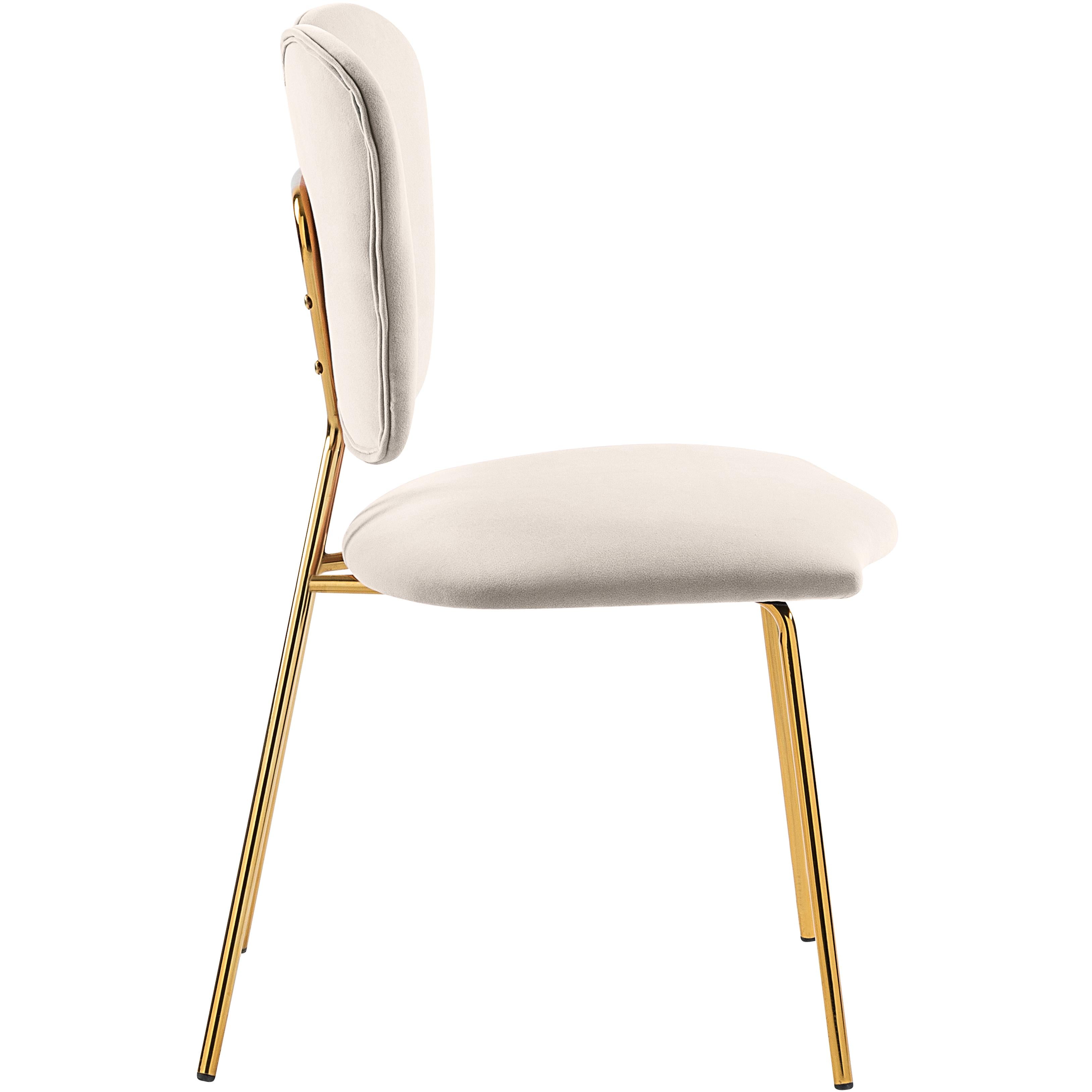 Meridian Angel Cream Velvet Dining Chair