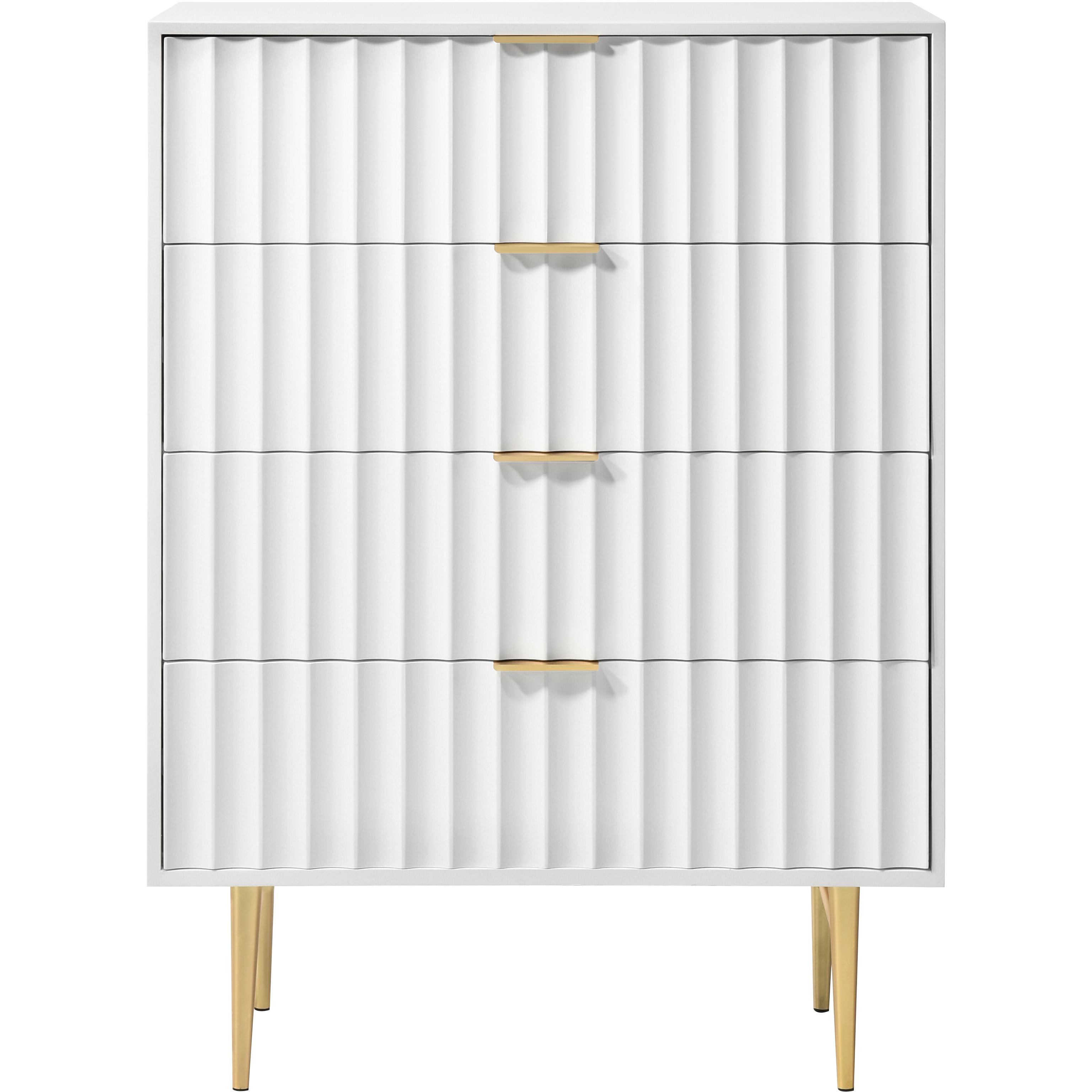 Meridian Modernist White Gloss Chest