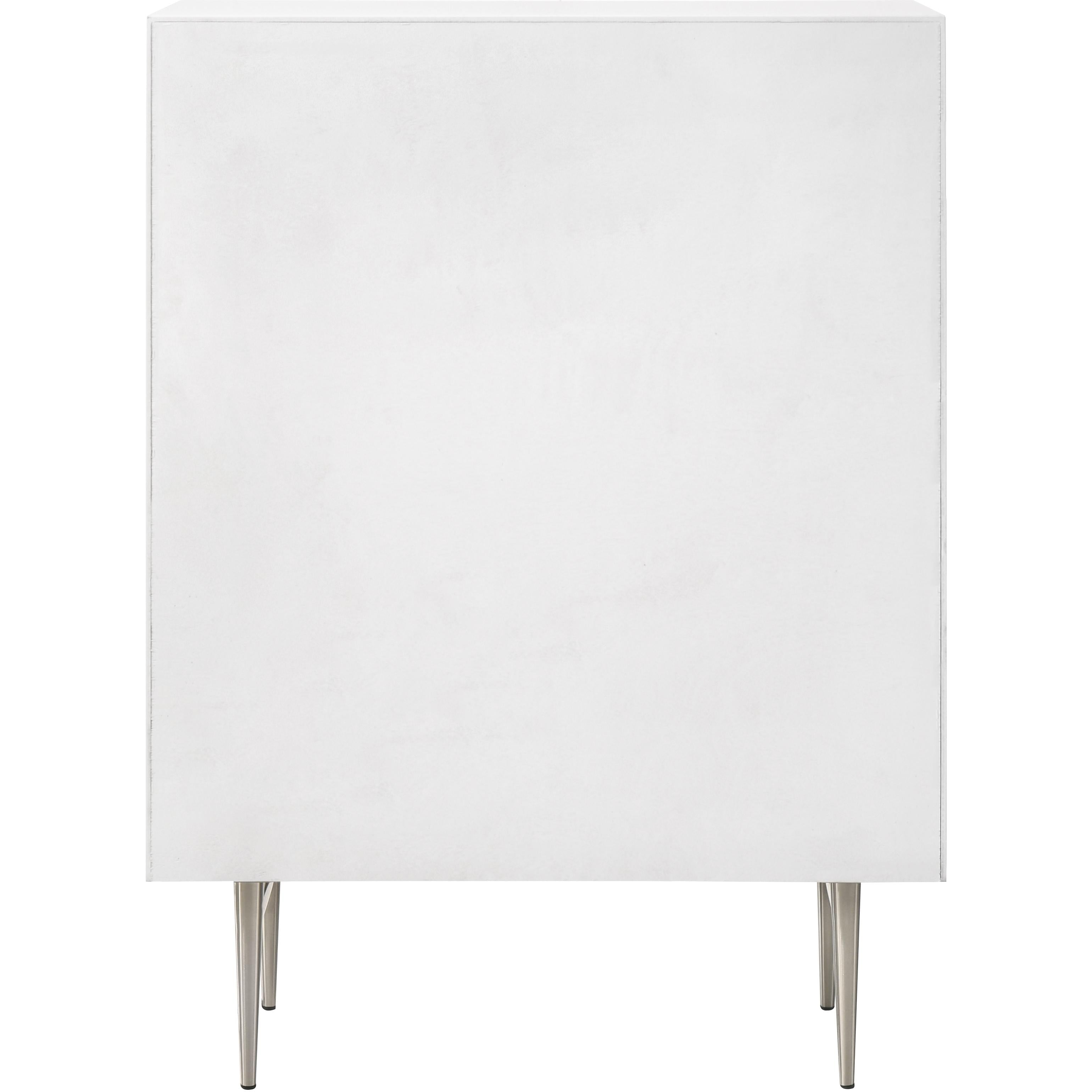 Meridian Modernist White Gloss Chest