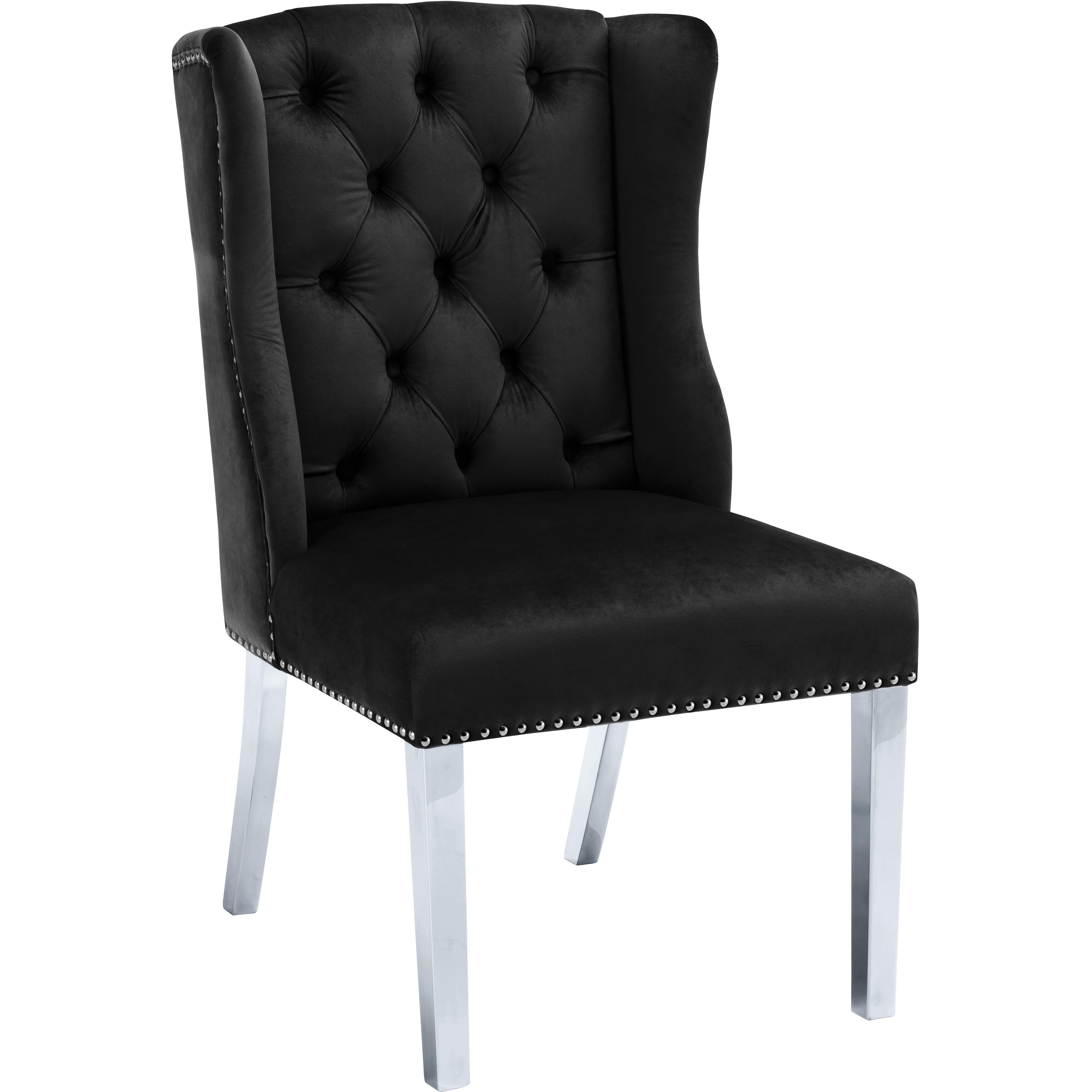 Meridian Suri Black Velvet Dining Chair