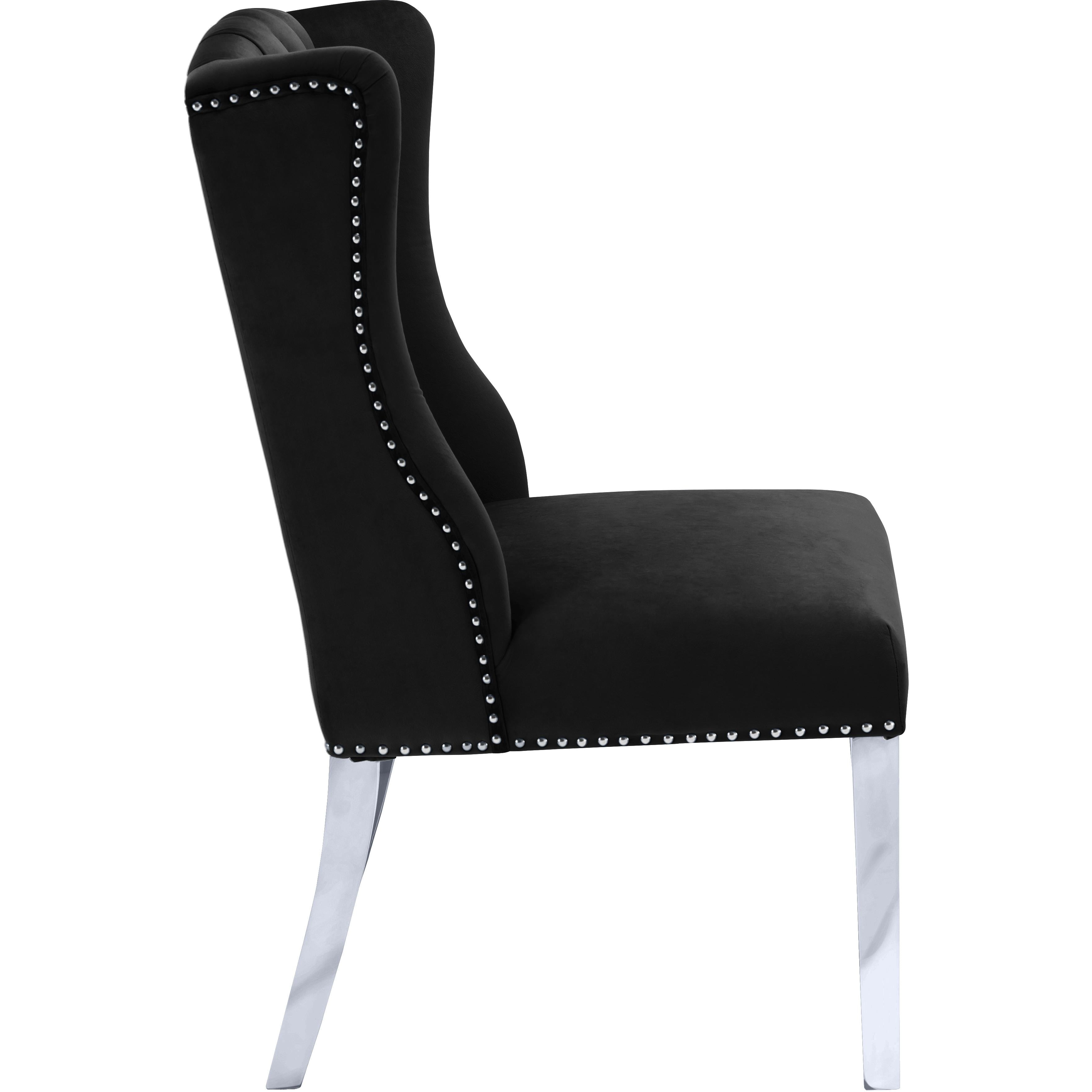 Meridian Suri Black Velvet Dining Chair