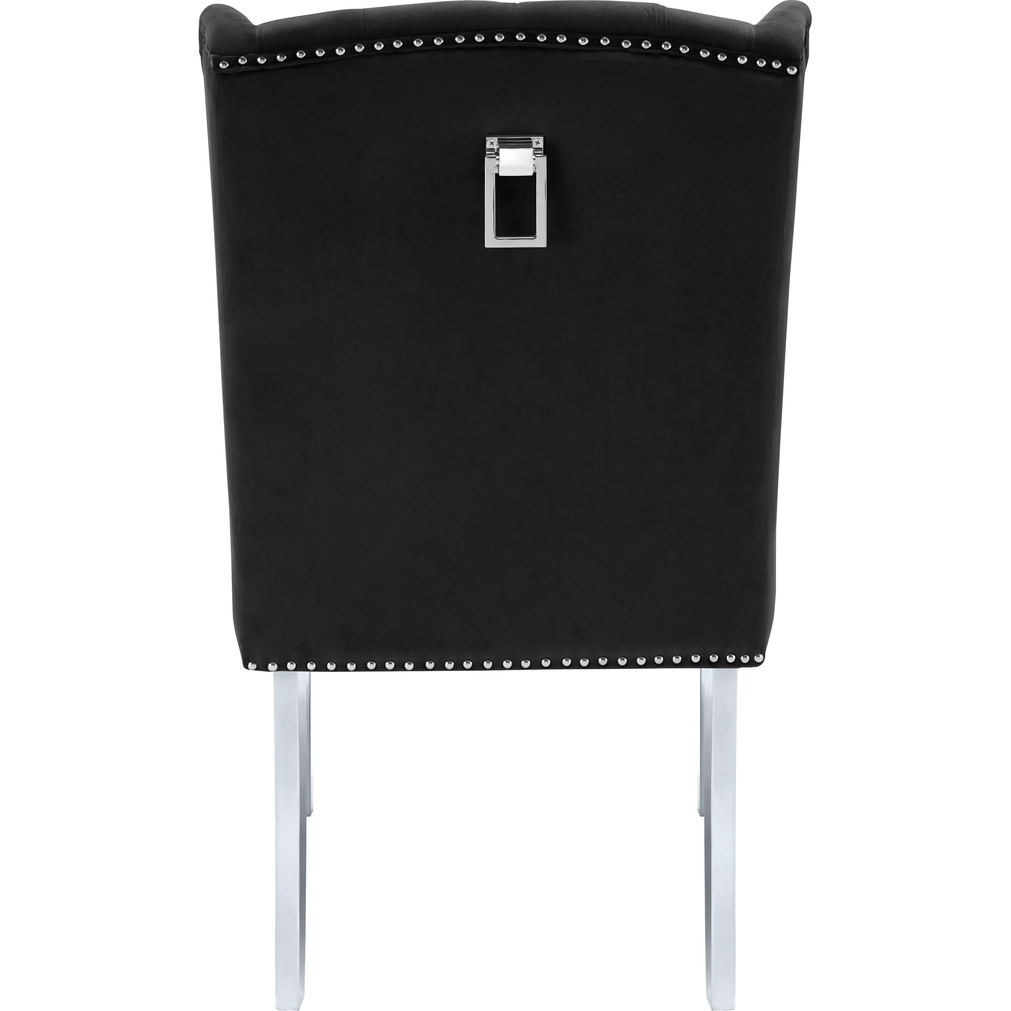 Meridian Suri Black Velvet Dining Chair