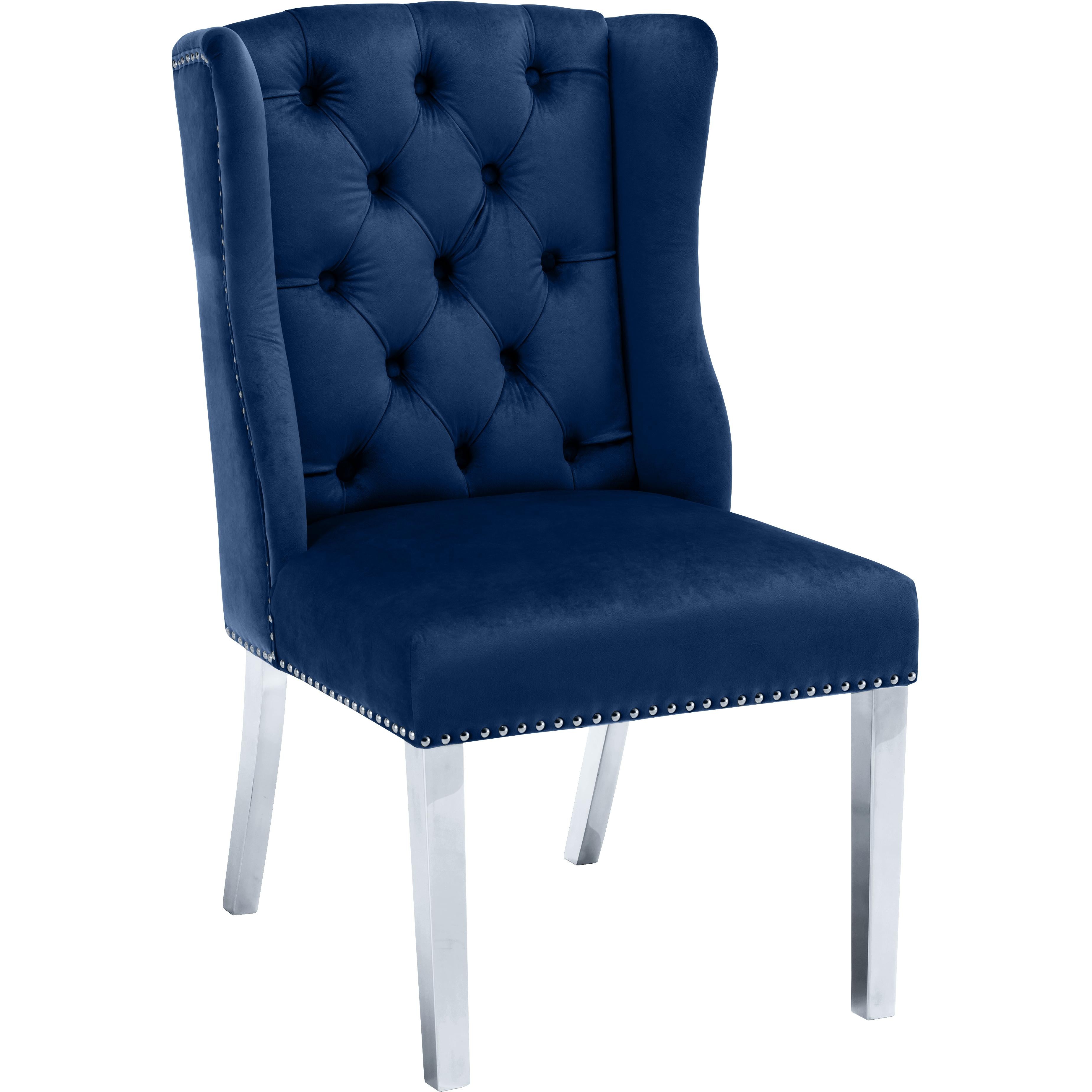 Meridian Suri Navy Velvet Dining Chair