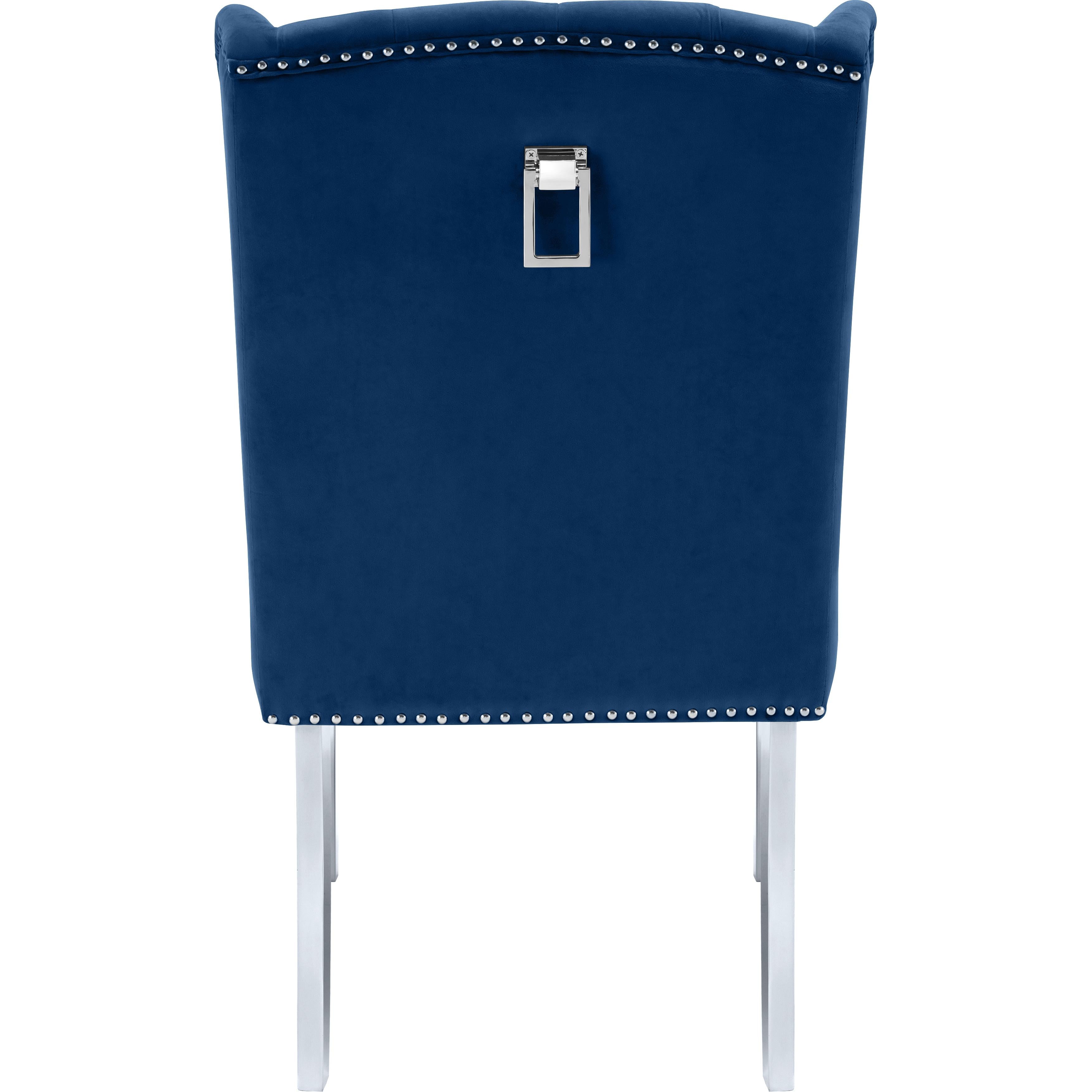 Meridian Suri Navy Velvet Dining Chair