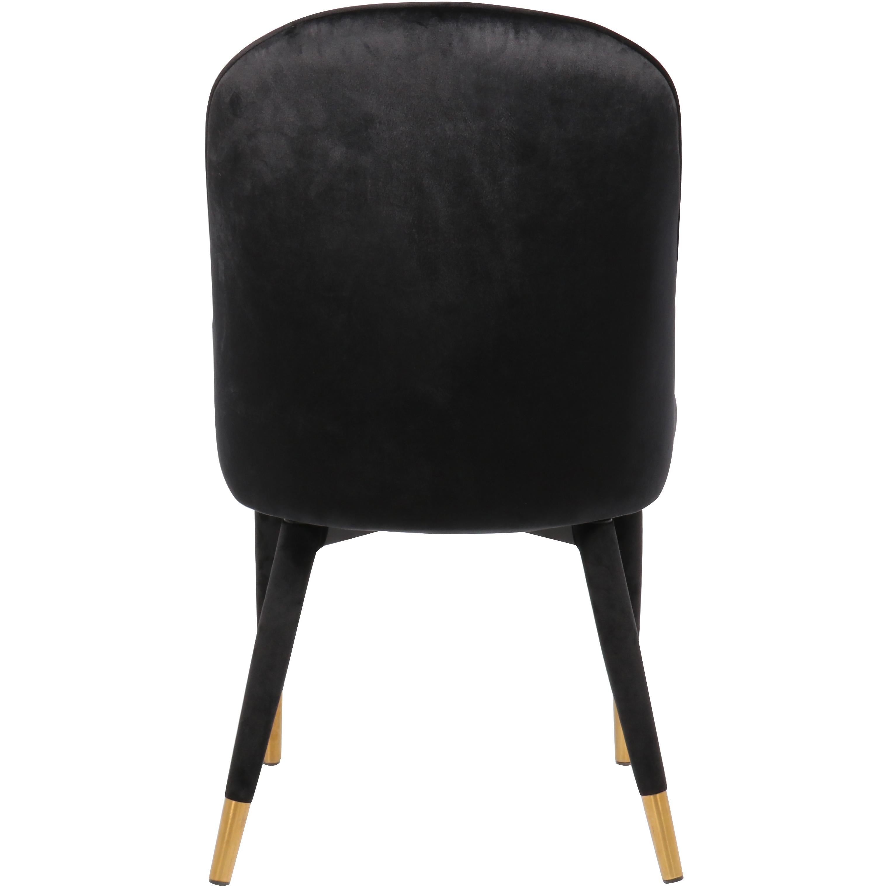 Meridian Belle Black Velvet Dining Chair