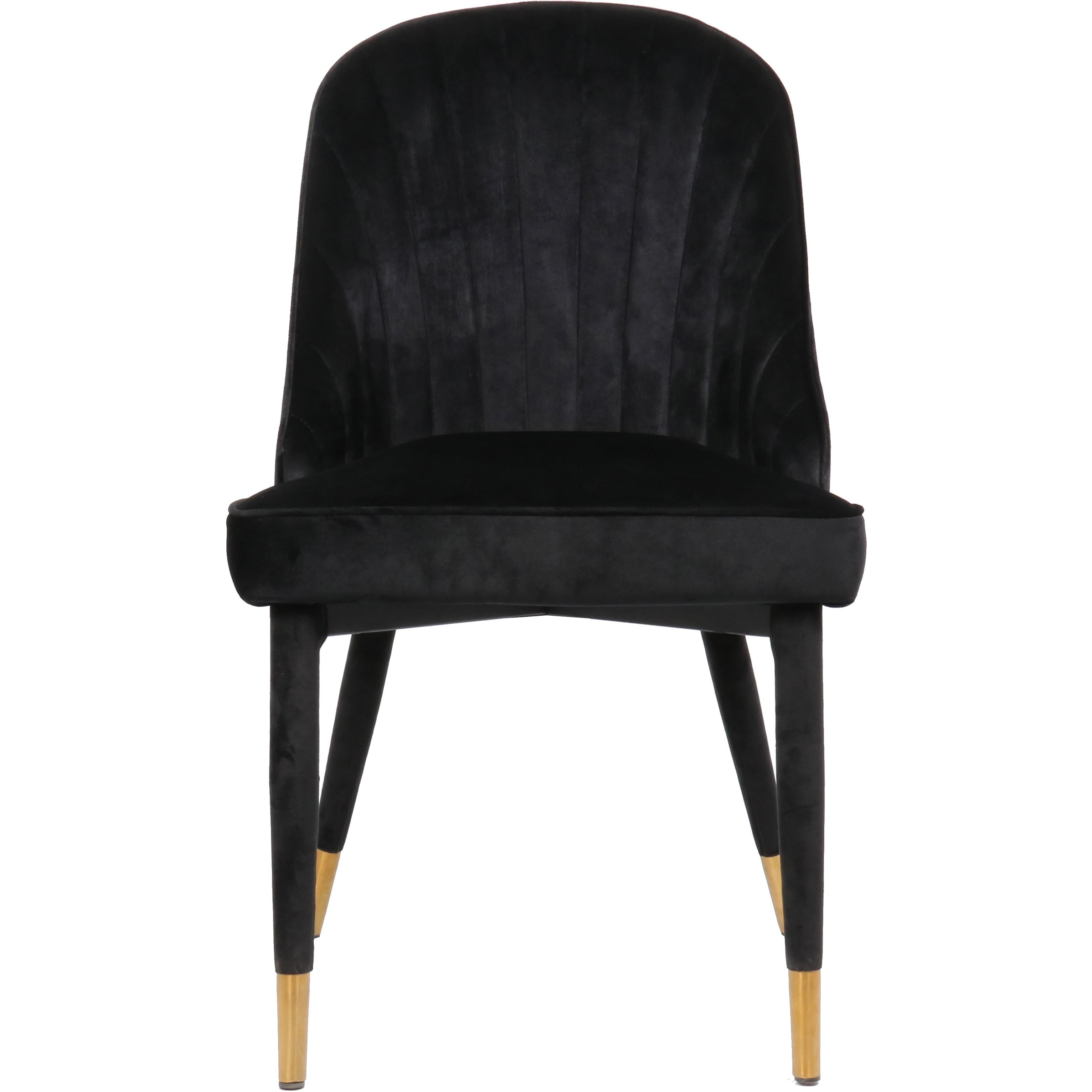 Meridian Belle Black Velvet Dining Chair