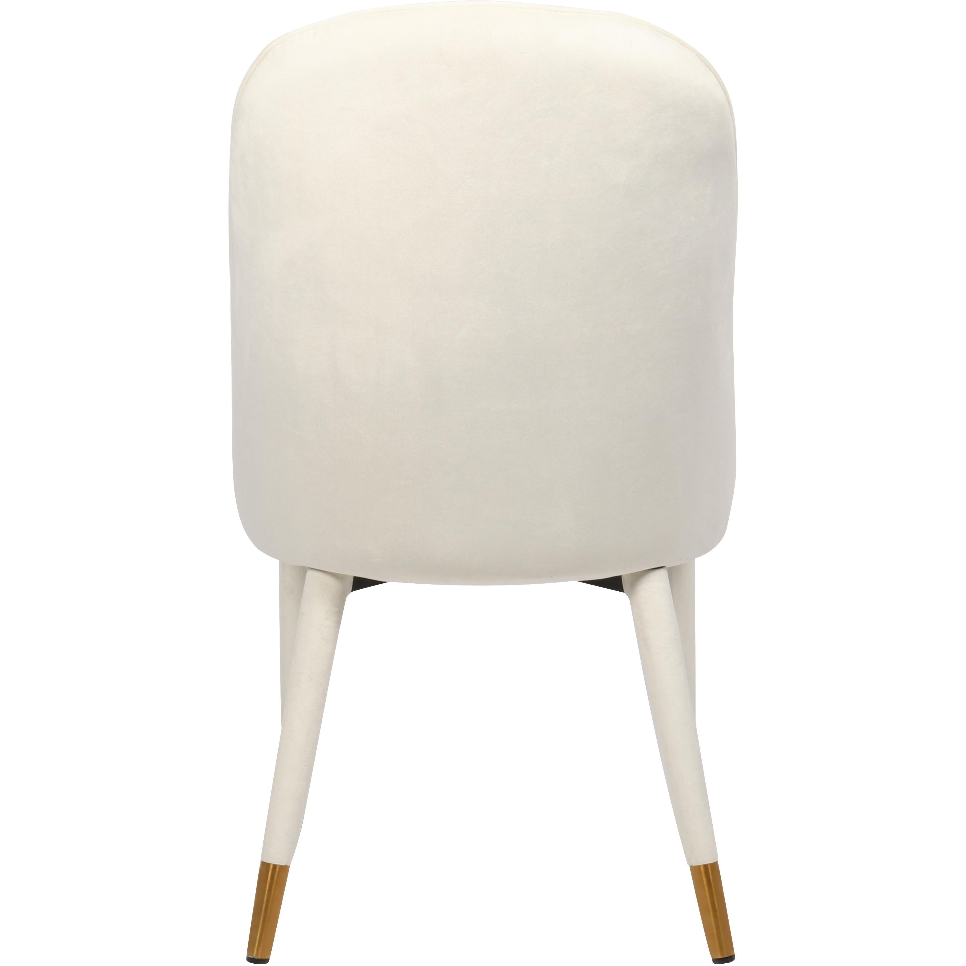 Meridian Belle Cream Velvet Dining Chair