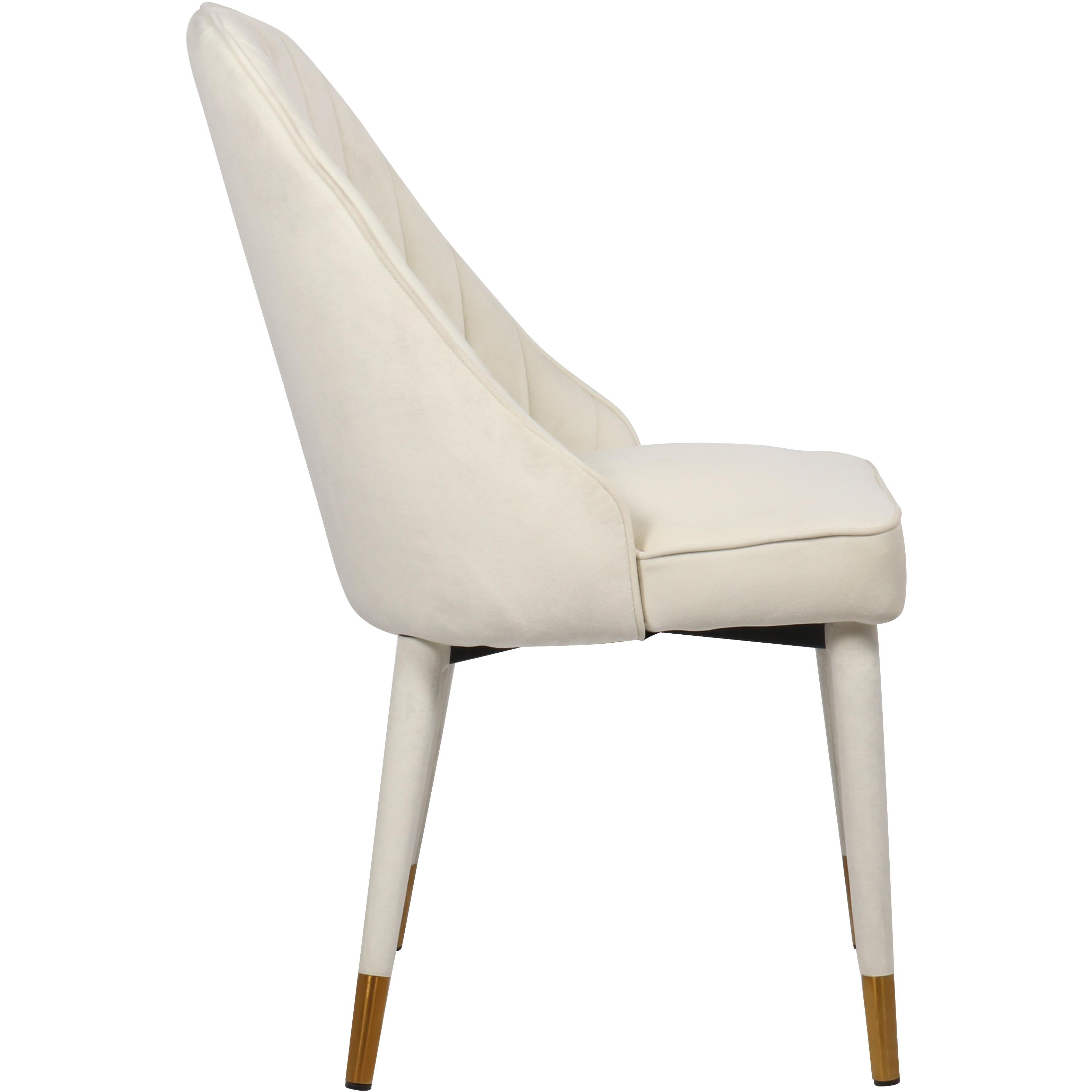 Meridian Belle Cream Velvet Dining Chair