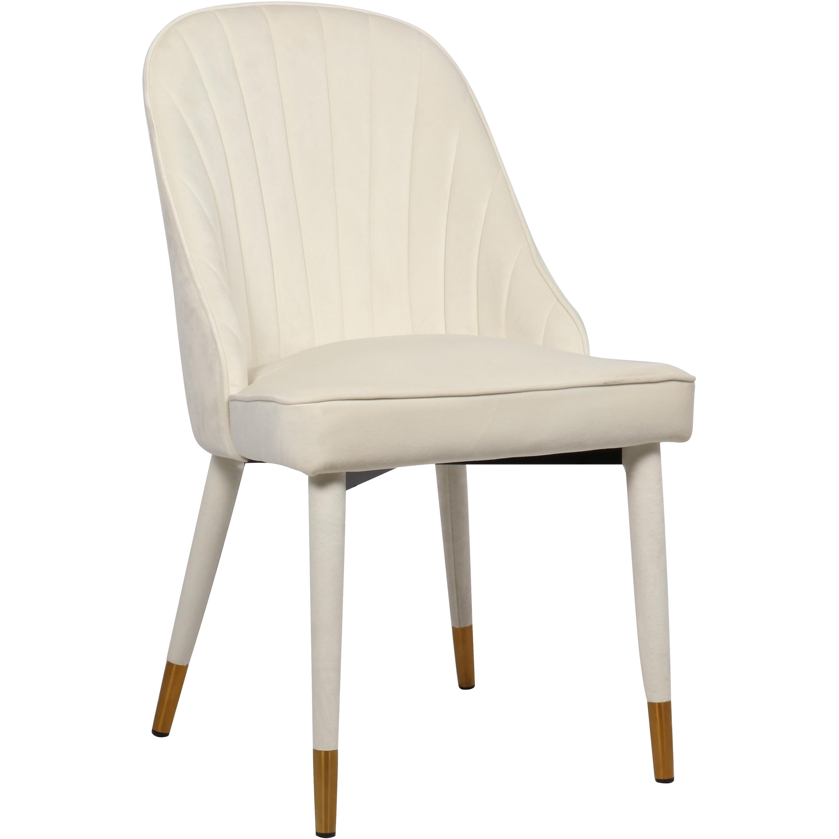 Meridian Belle Cream Velvet Dining Chair