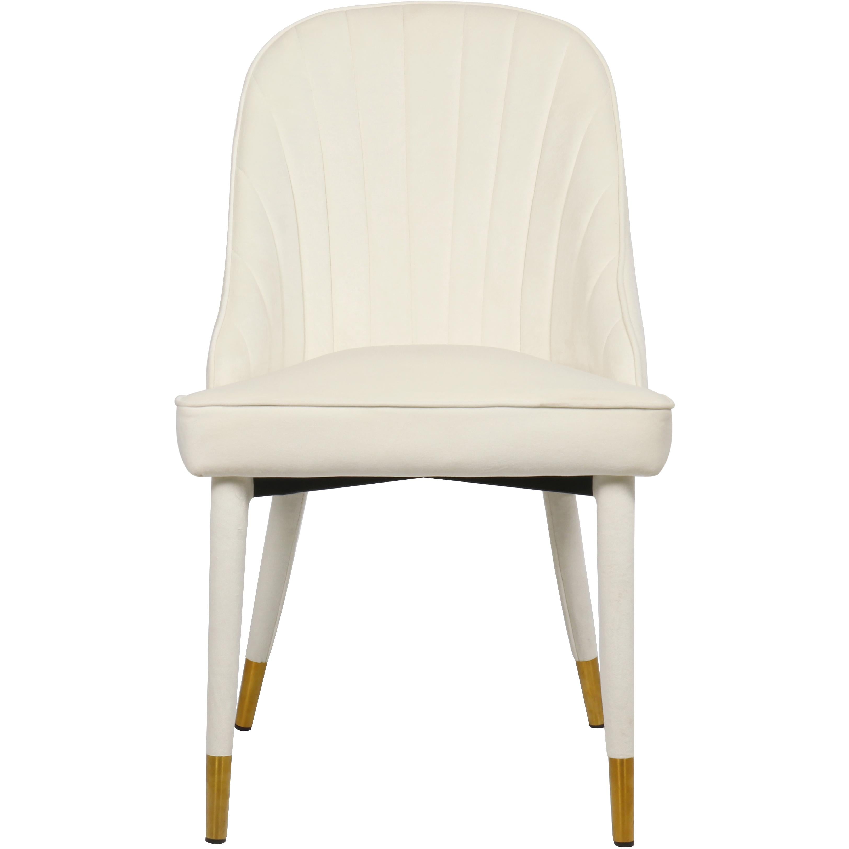 Meridian Belle Cream Velvet Dining Chair