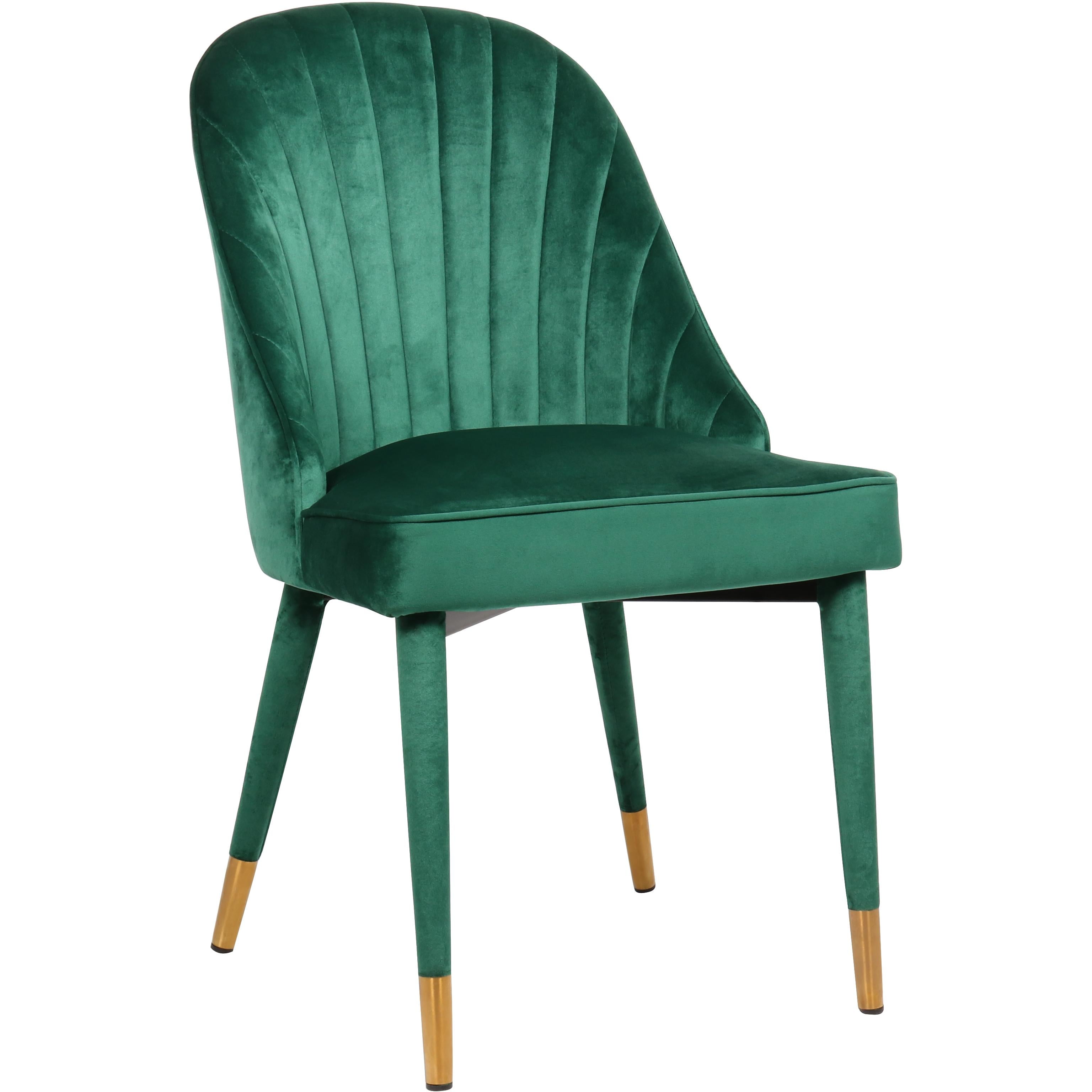 Meridian Belle Green Velvet Dining Chair