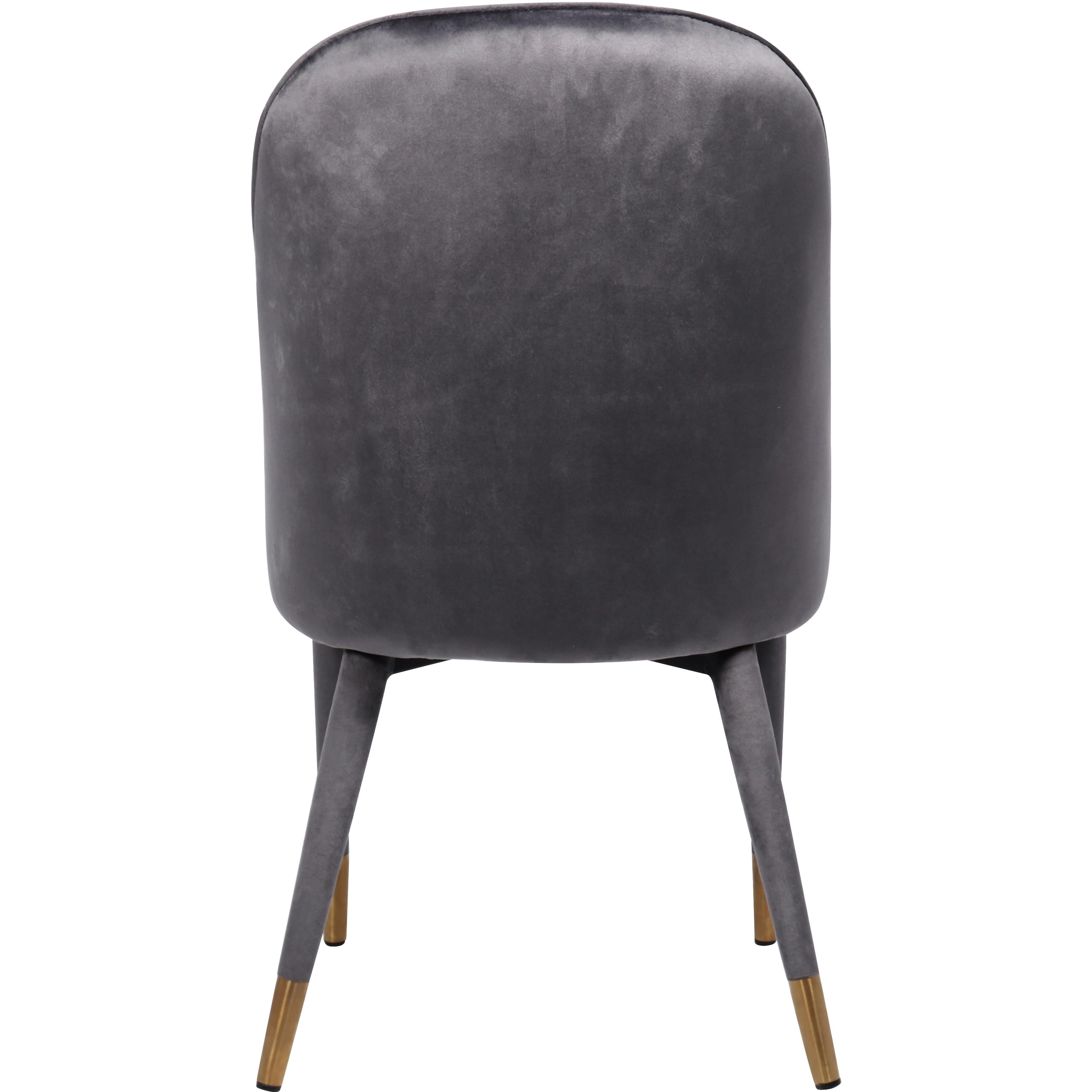 Meridian Belle Grey Velvet Dining Chair