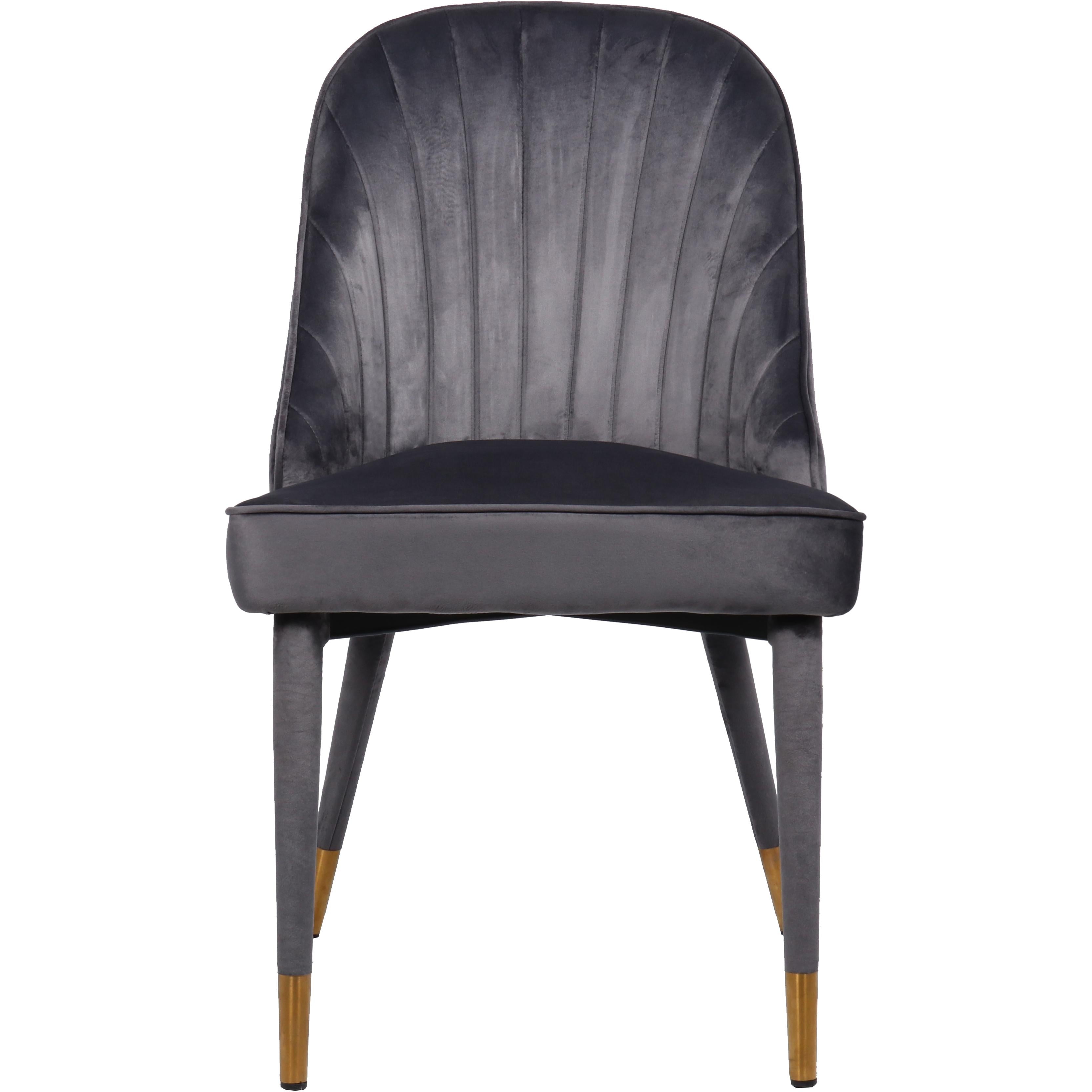 Meridian Belle Grey Velvet Dining Chair