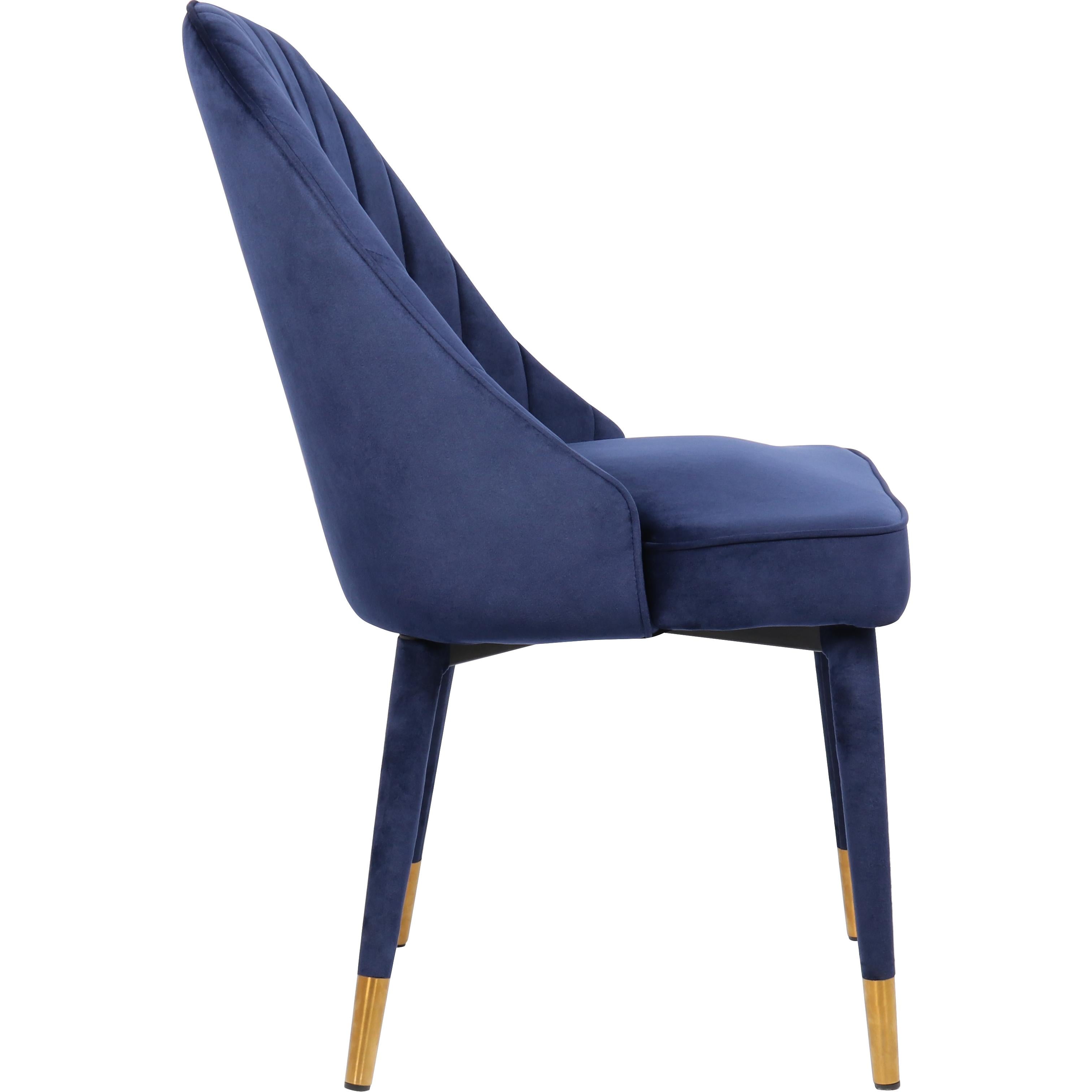 Meridian Belle Navy Velvet Dining Chair