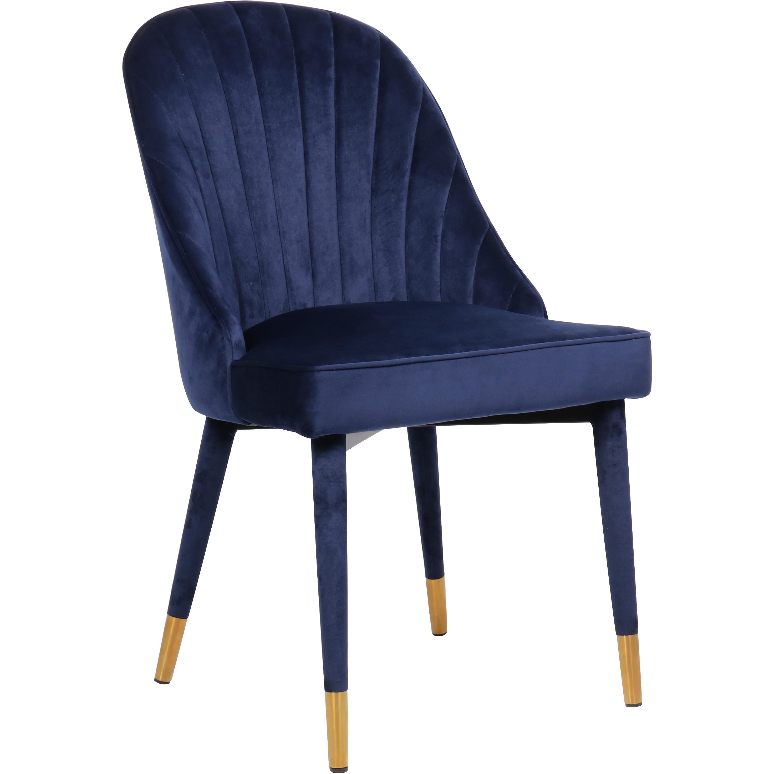 Meridian Belle Navy Velvet Dining Chair