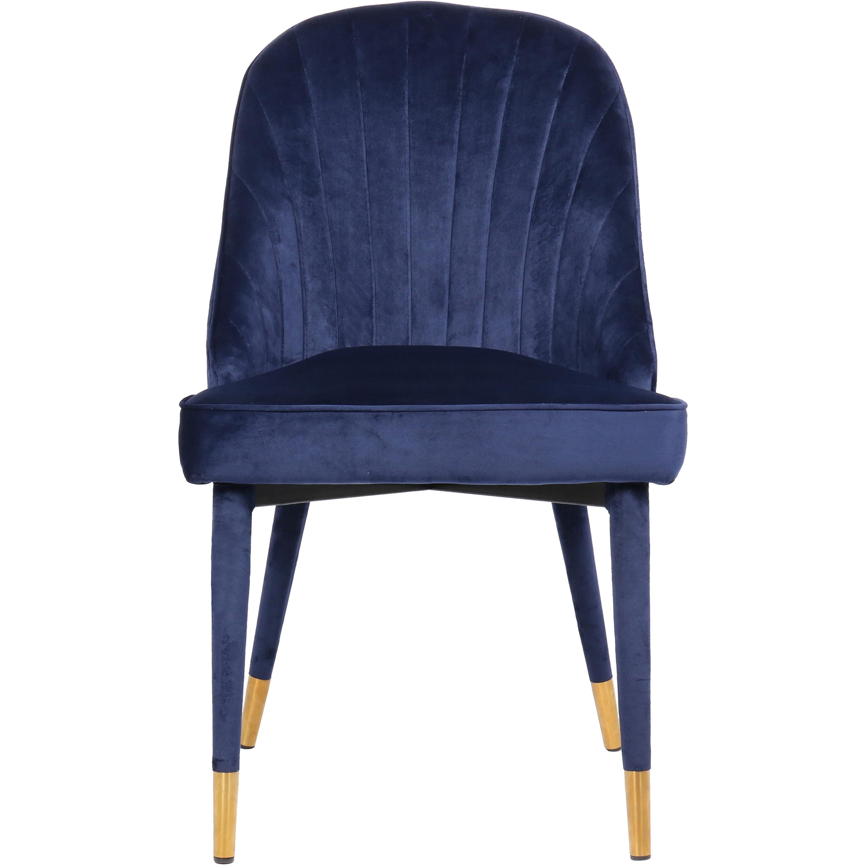 Meridian Belle Navy Velvet Dining Chair