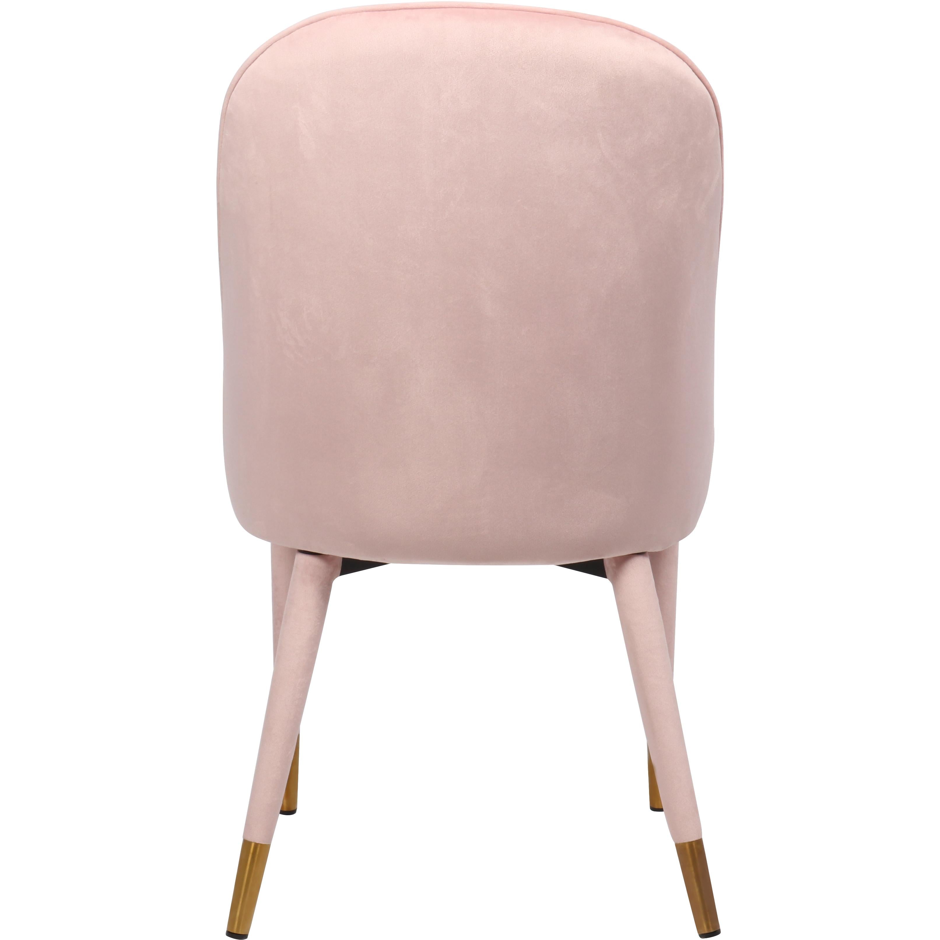 Meridian Belle Pink Velvet Dining Chair