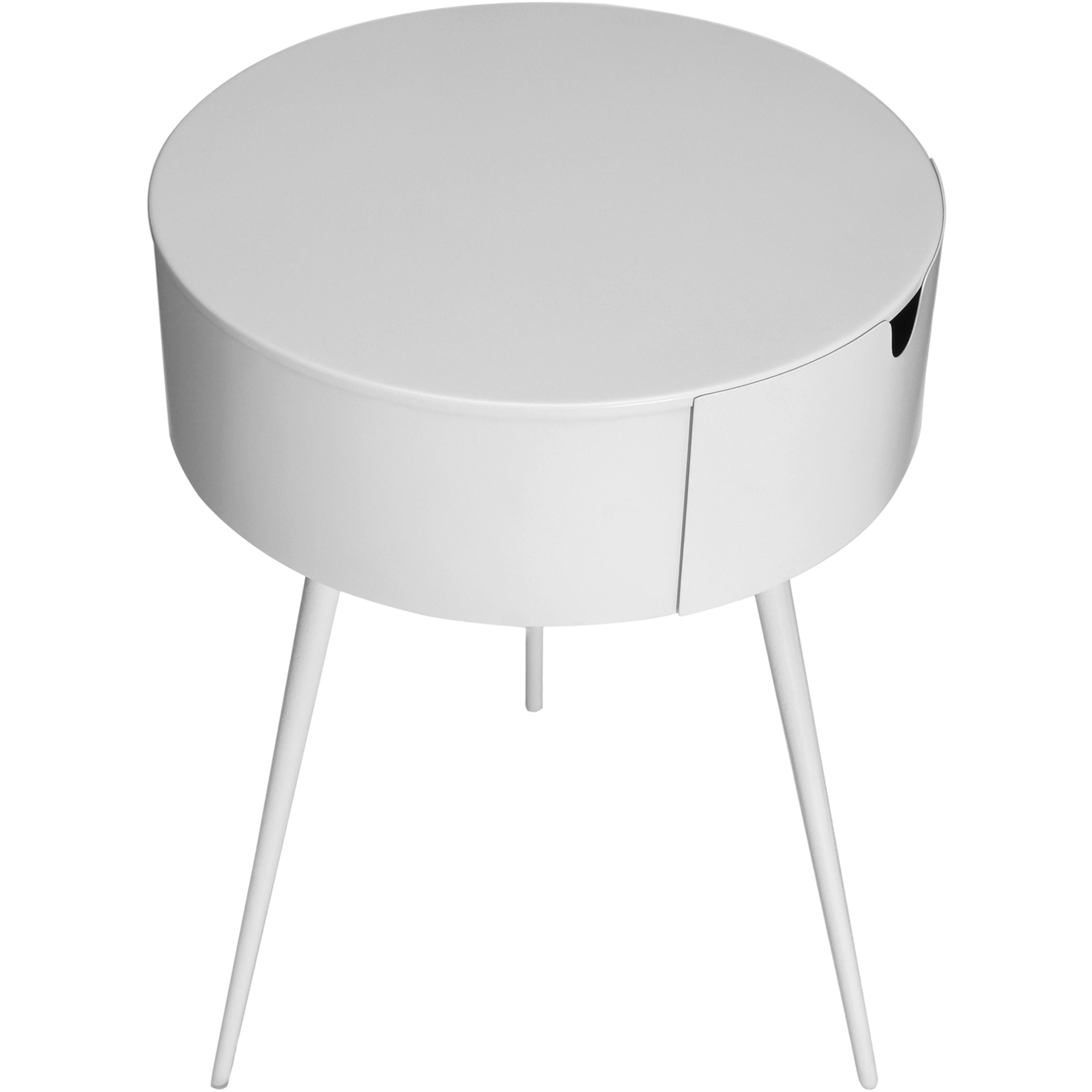 Meridian Bali White Night Stand