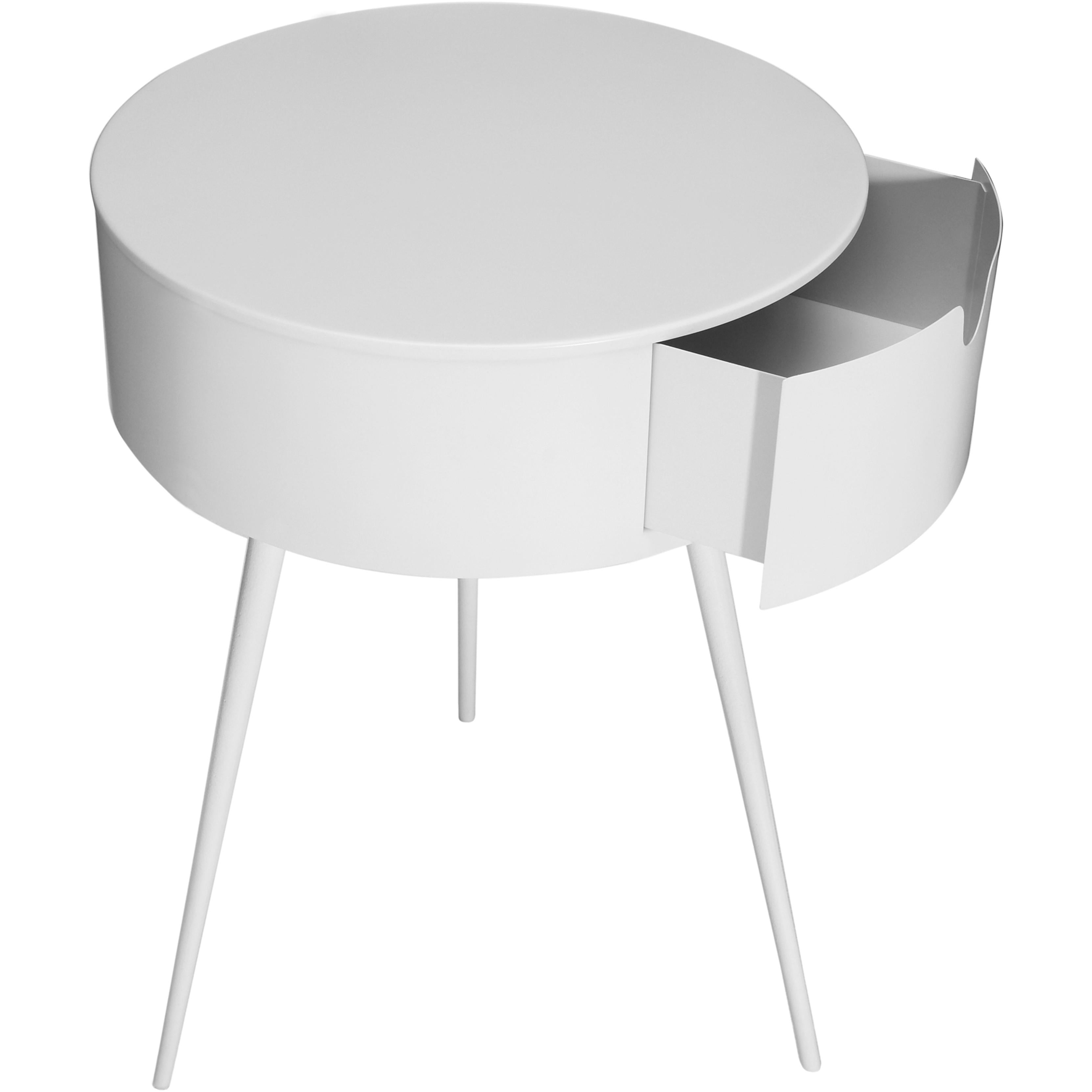 Meridian Bali White Night Stand