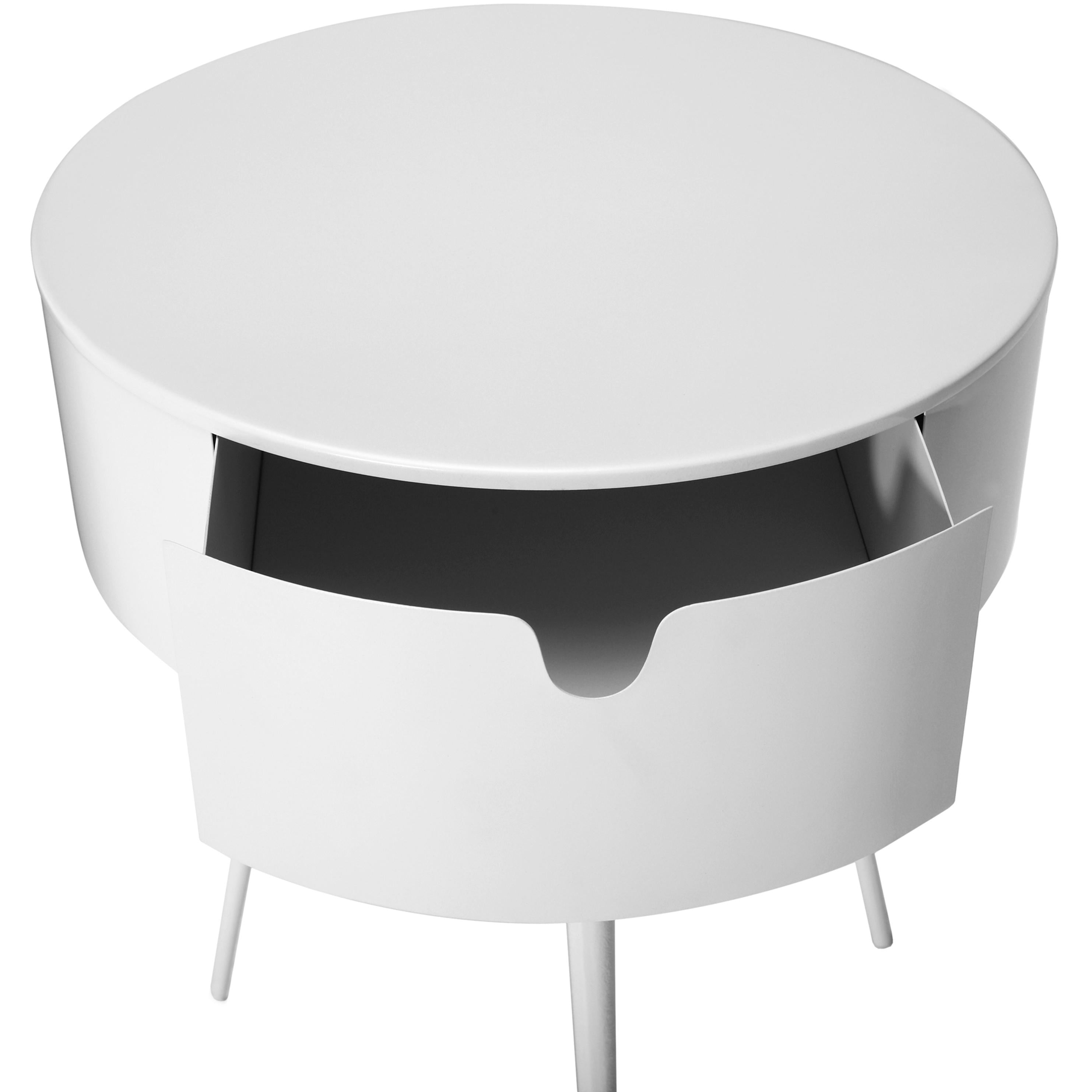 Meridian Bali White Night Stand