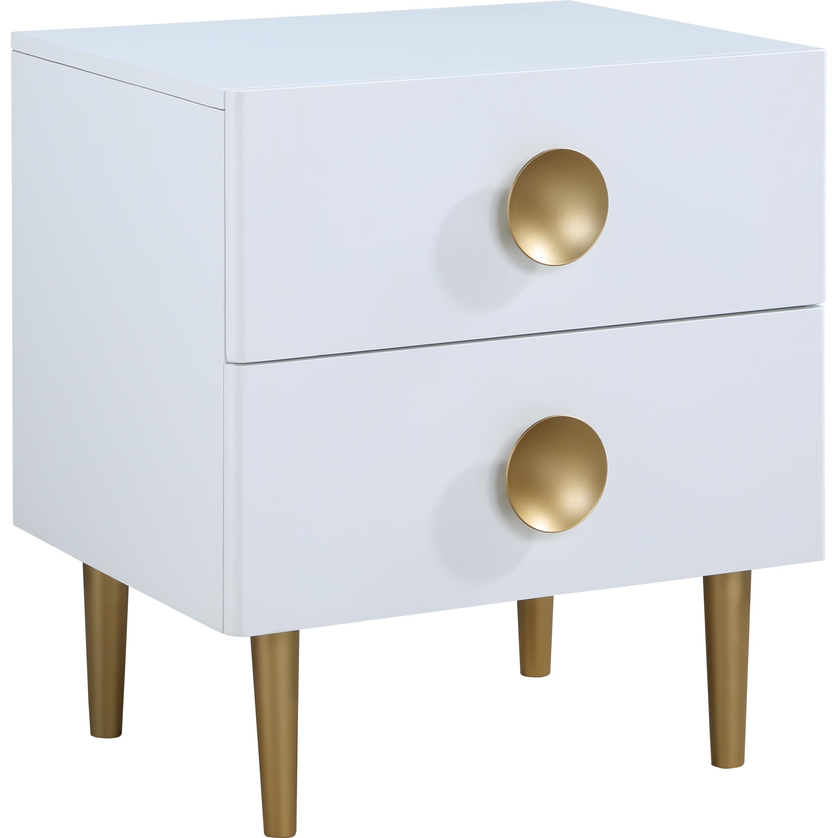 Meridian Zayne White Night Stand