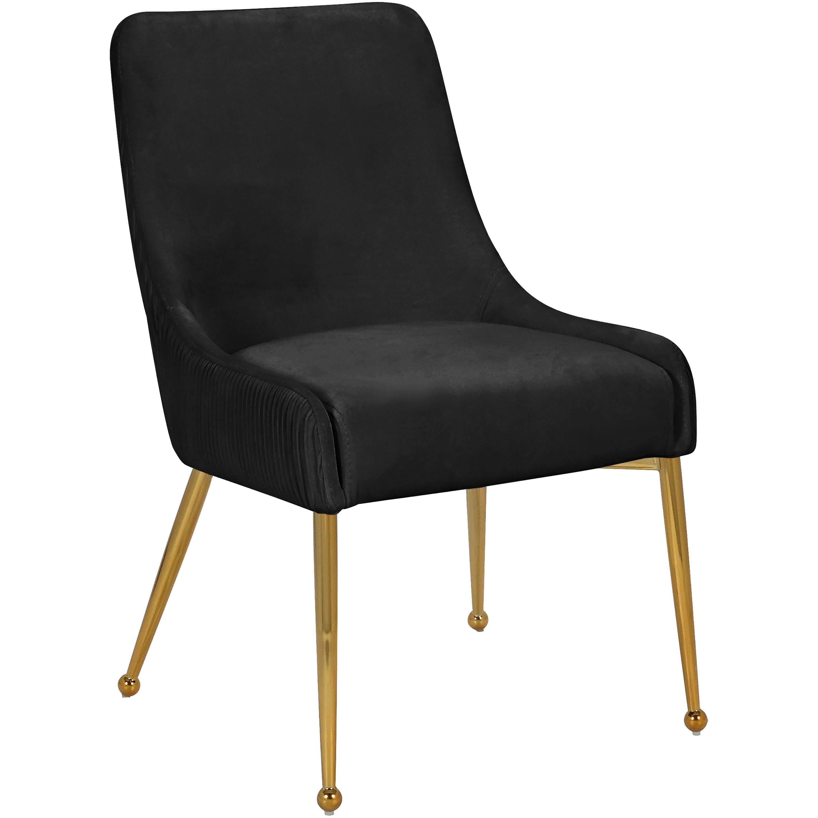 Meridian Ace Black Velvet Dining Chair