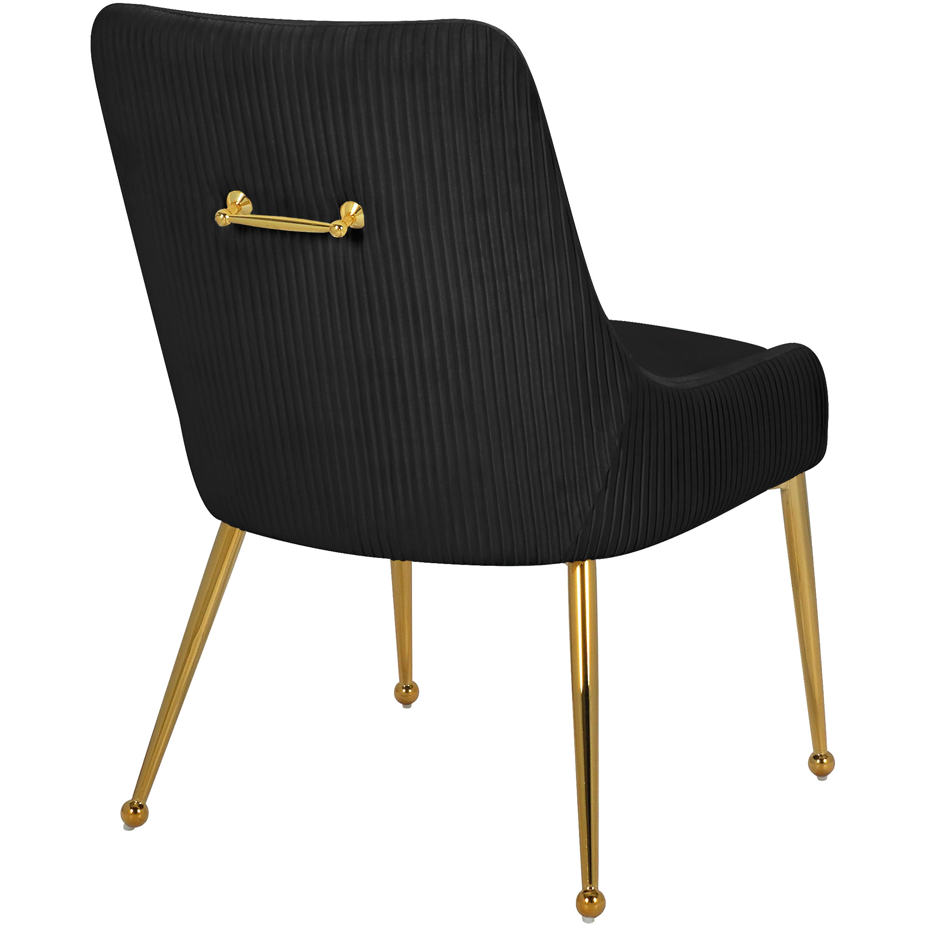 Meridian Ace Black Velvet Dining Chair