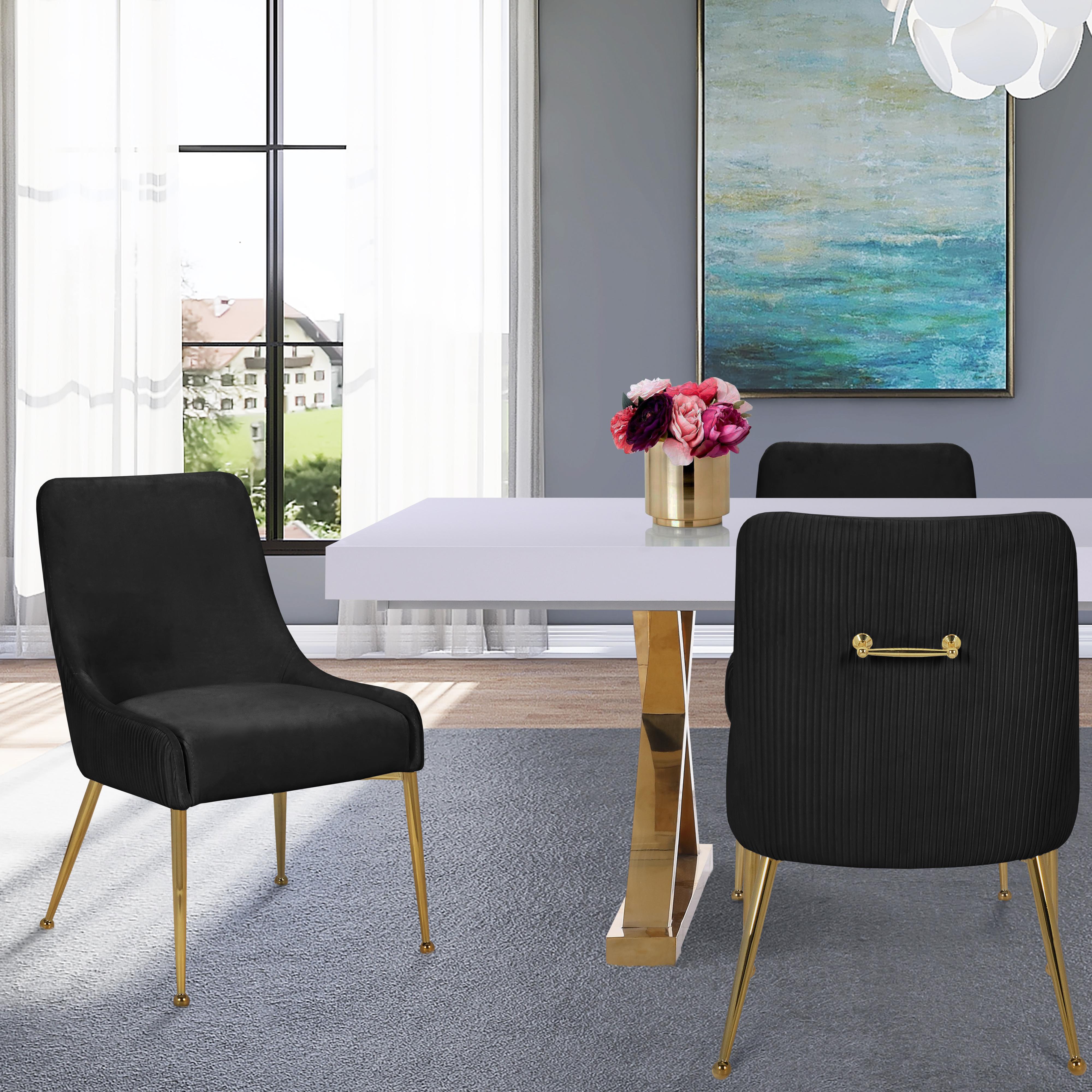 Meridian Ace Black Velvet Dining Chair