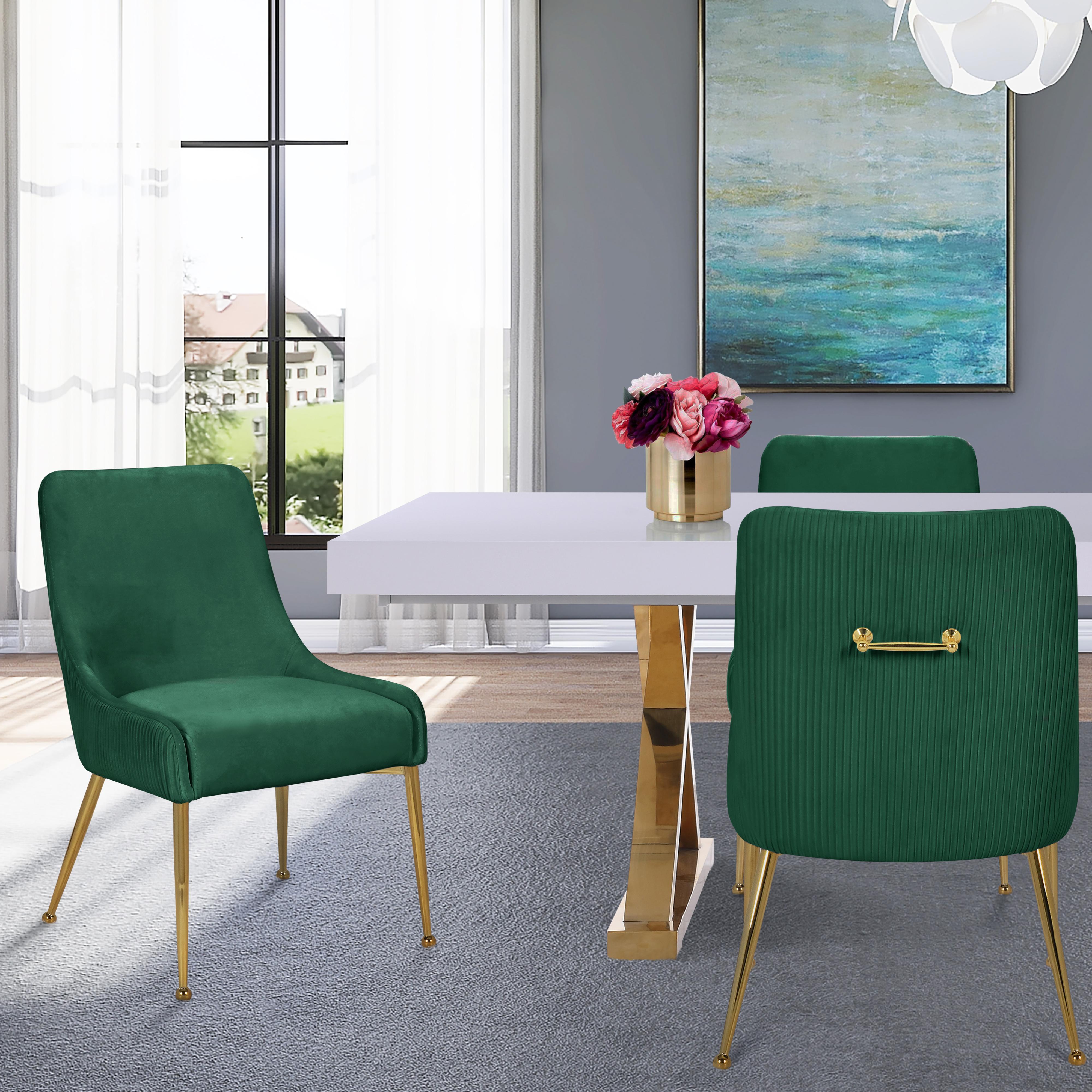 Meridian Ace Green Velvet Dining Chair