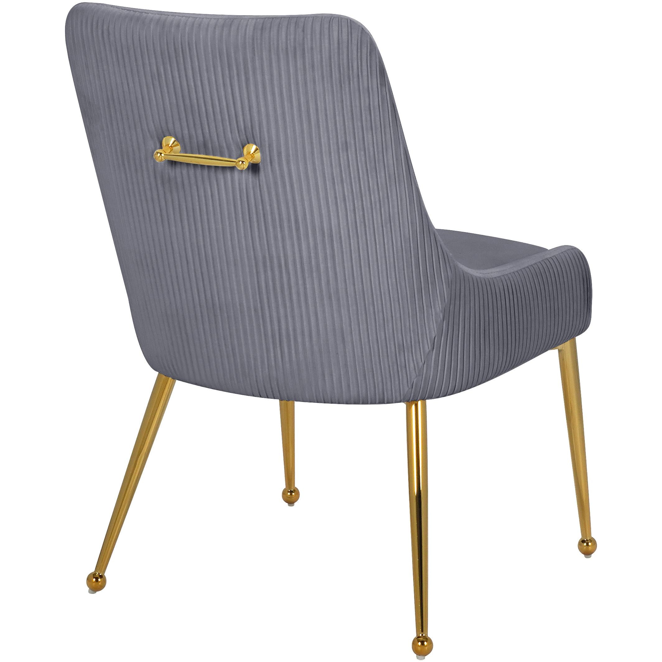 Meridian Ace Grey Velvet Dining Chair