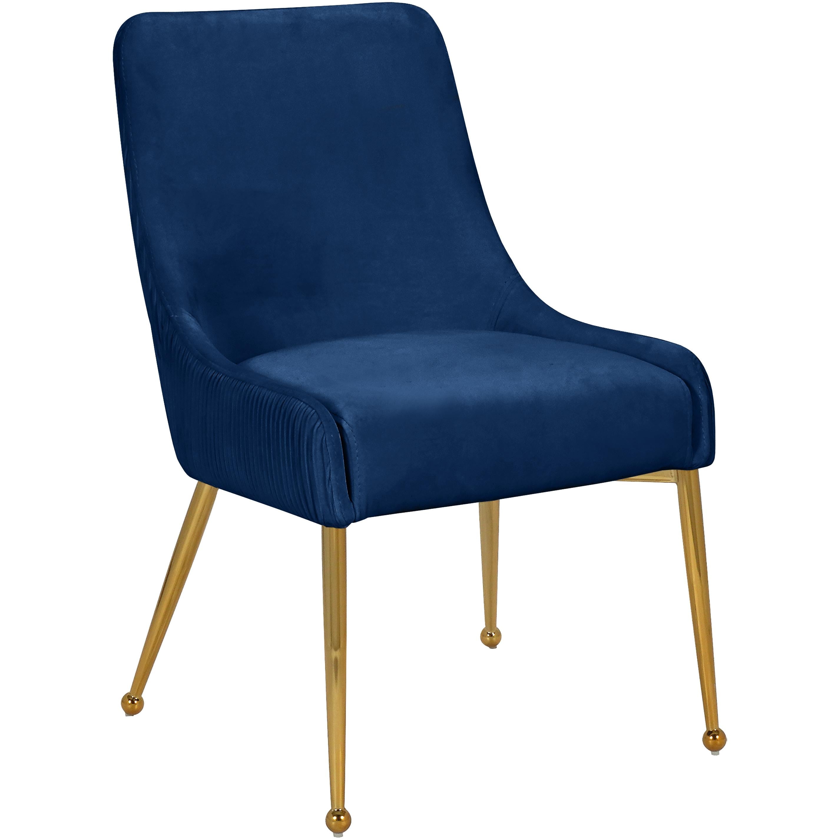 Meridian Ace Navy Velvet Dining Chair