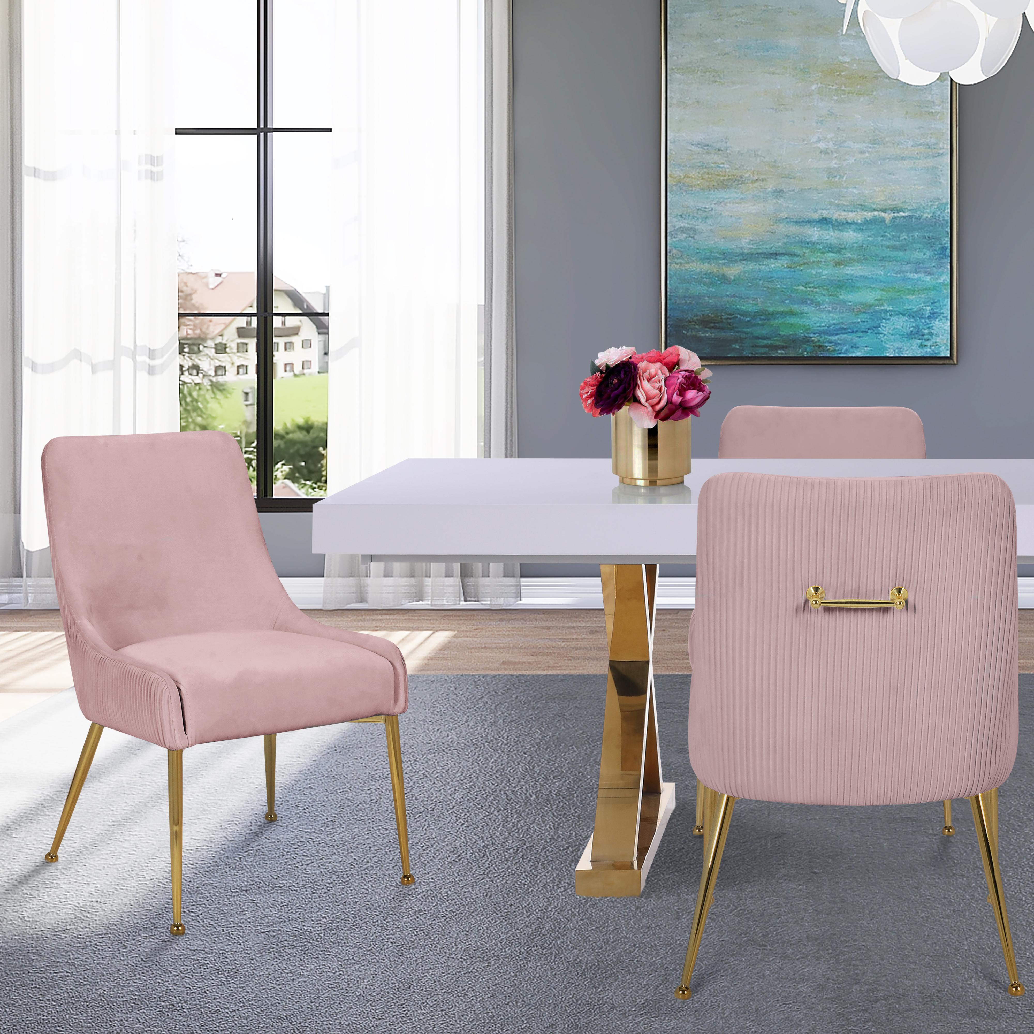 Meridian Ace Pink Velvet Dining Chair