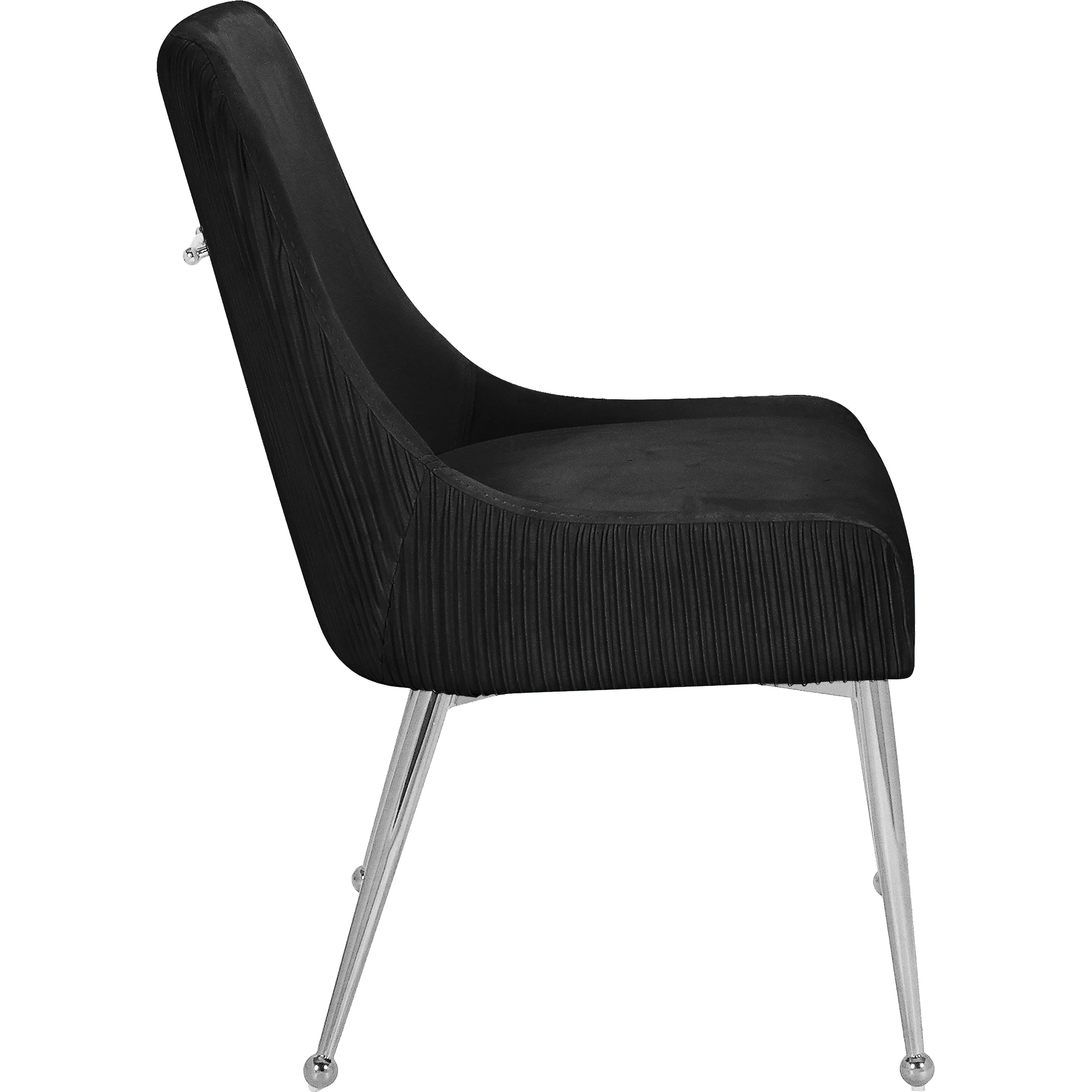 Meridian Ace Black Velvet Dining Chair