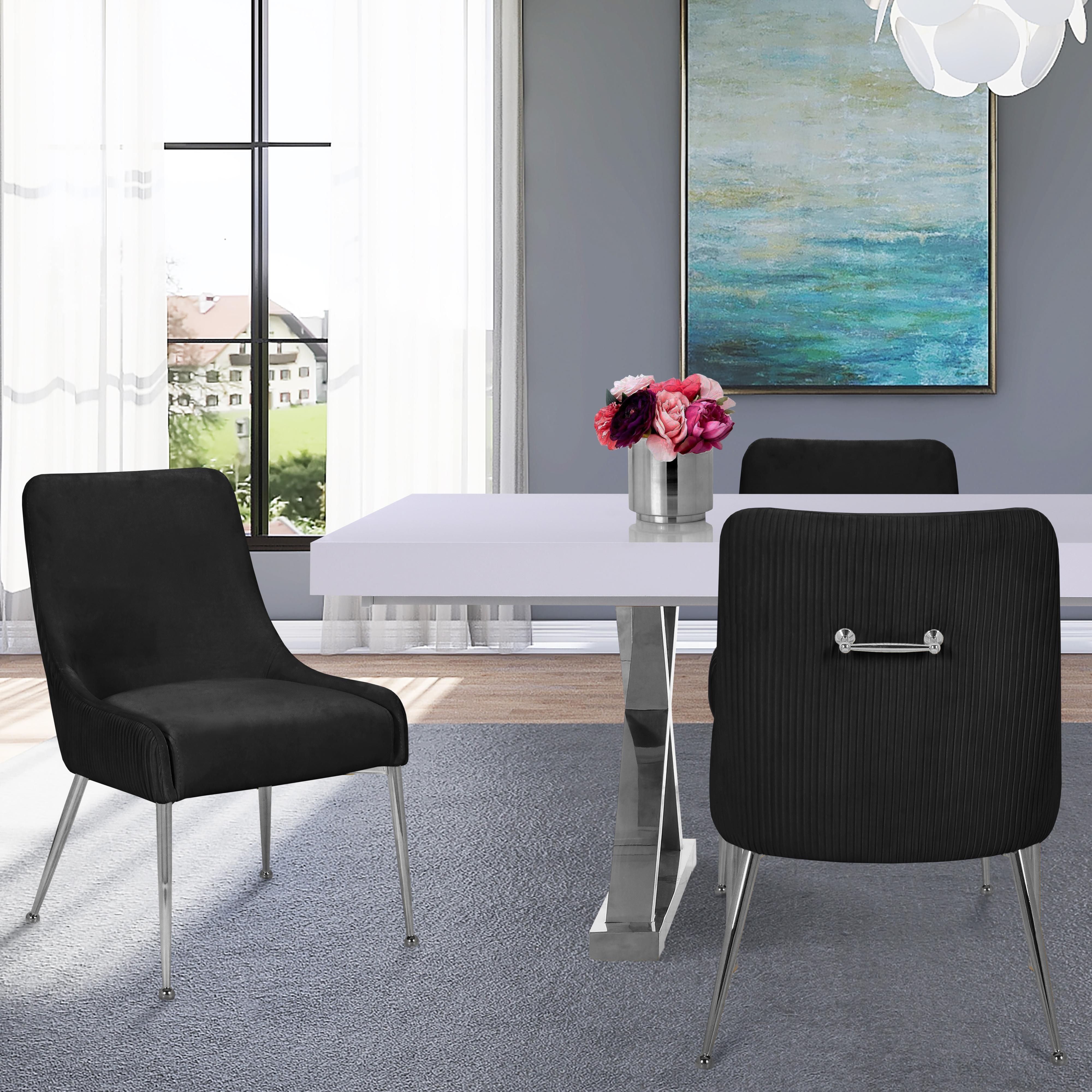 Meridian Ace Black Velvet Dining Chair