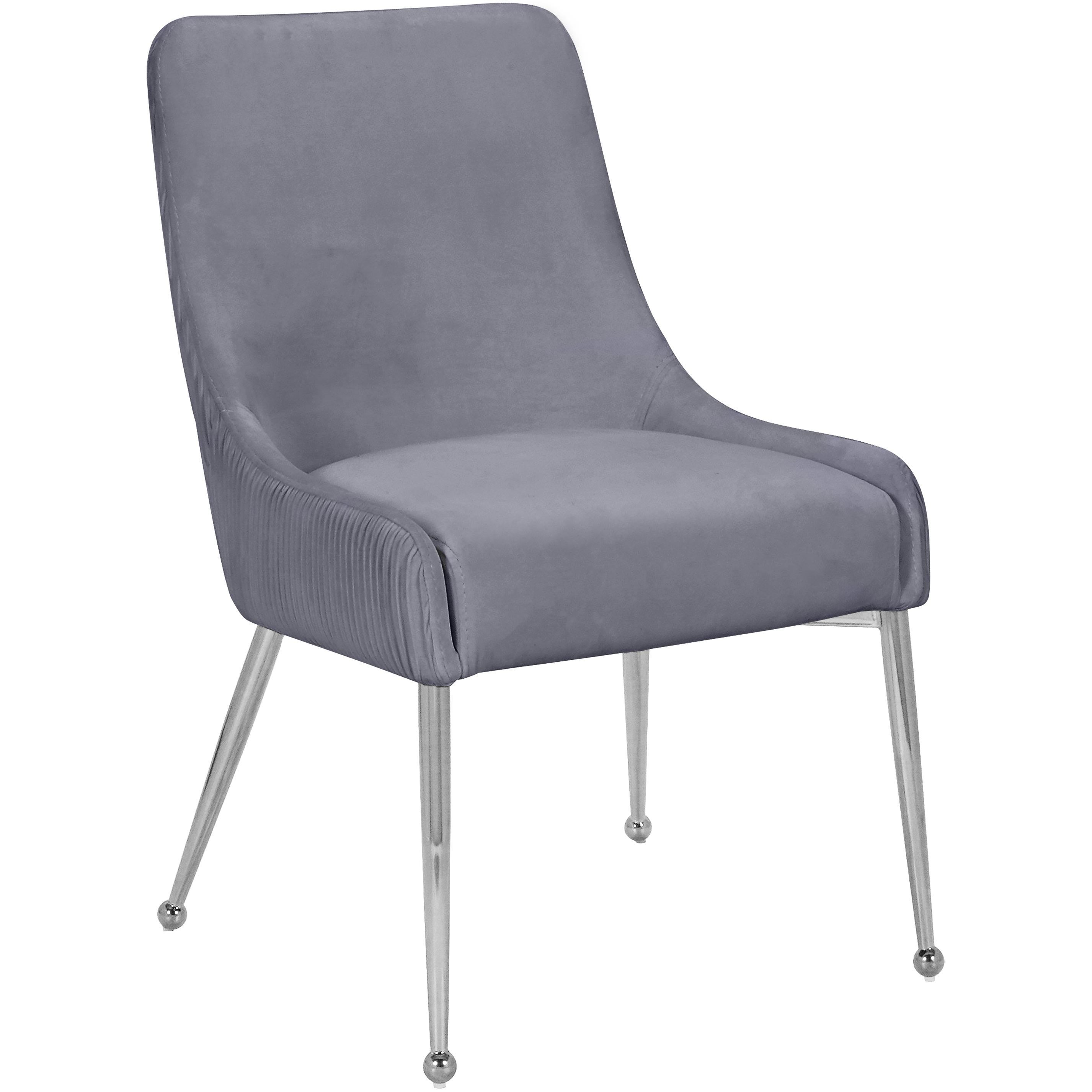 Meridian Ace Grey Velvet Dining Chair