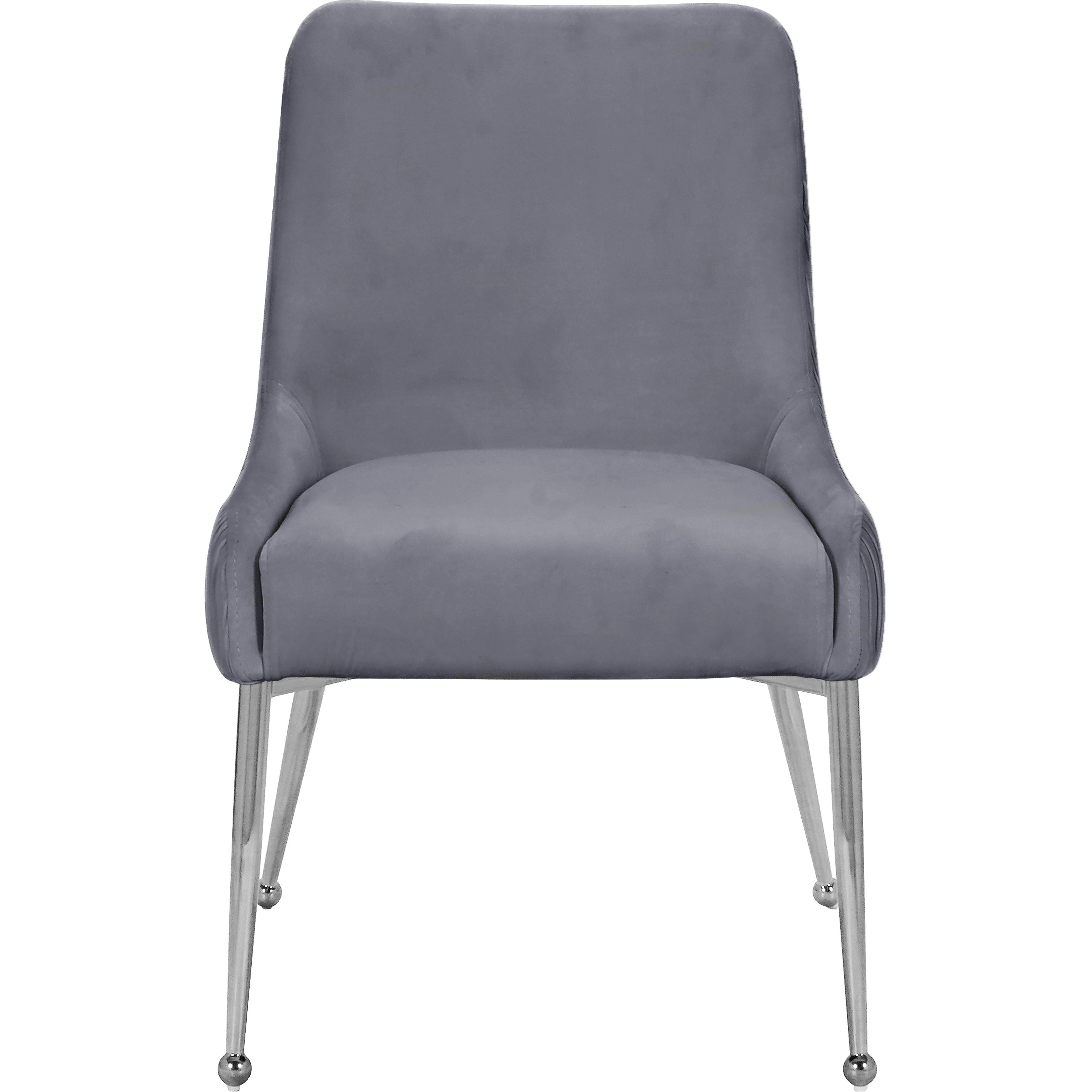 Meridian Ace Grey Velvet Dining Chair