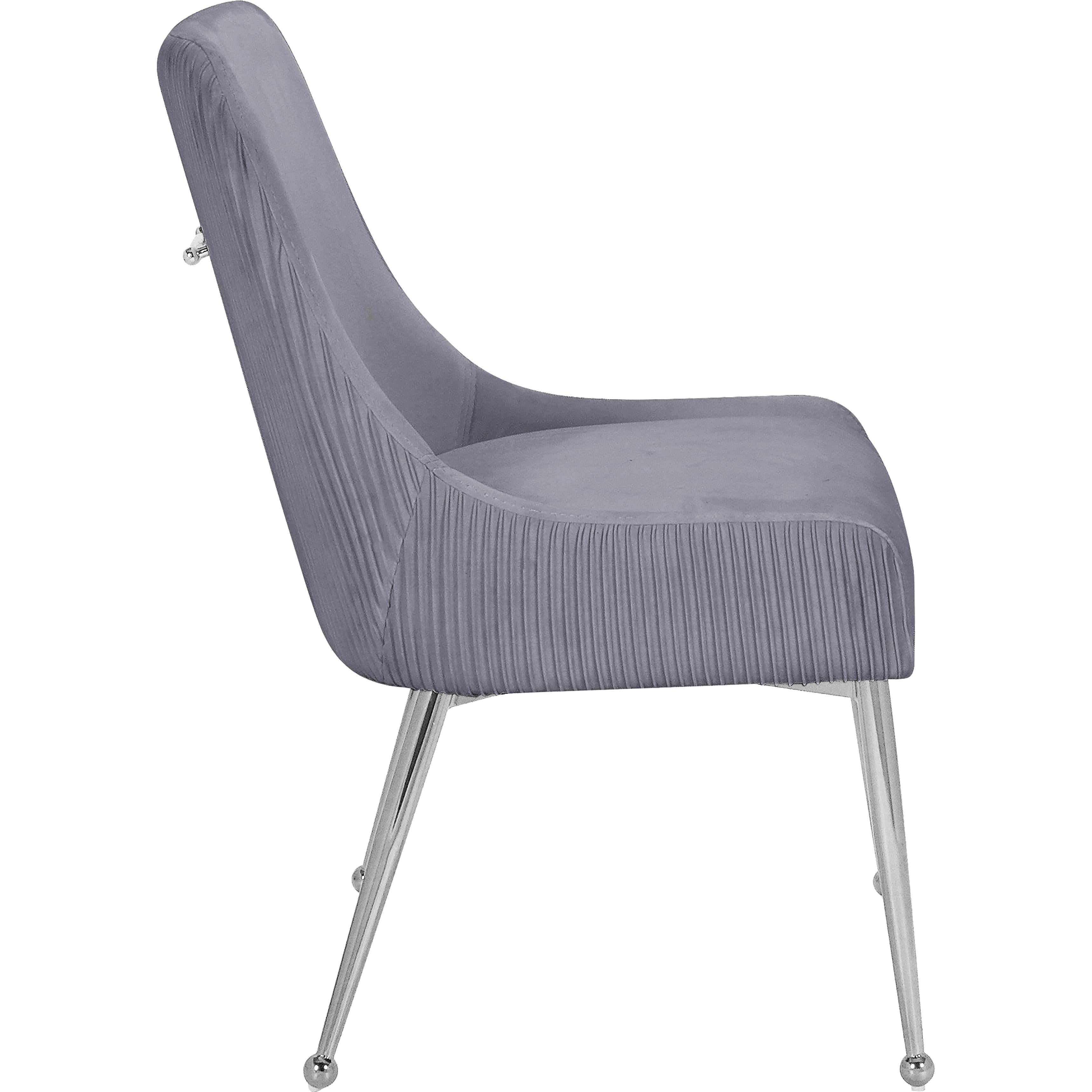 Meridian Ace Grey Velvet Dining Chair