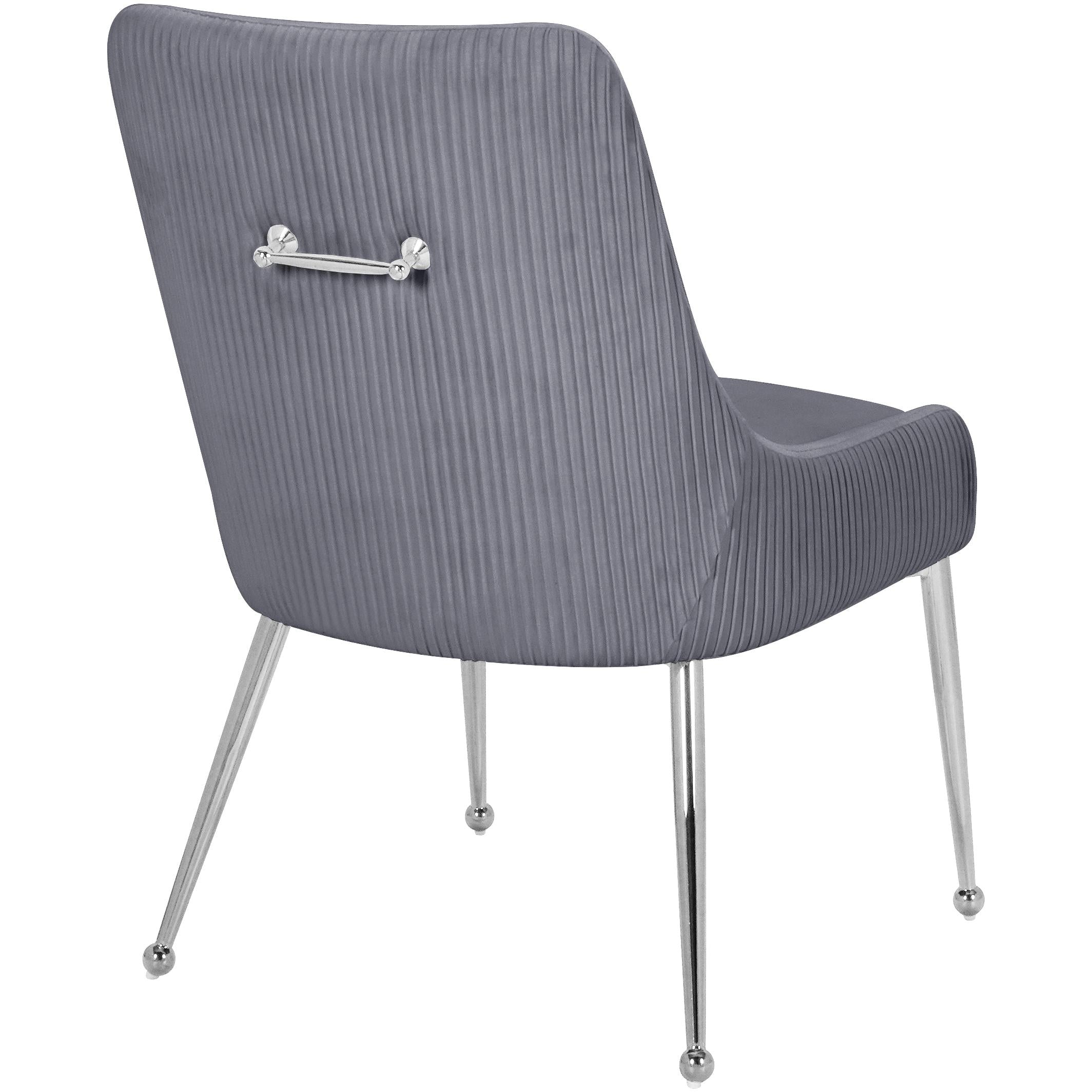 Meridian Ace Grey Velvet Dining Chair