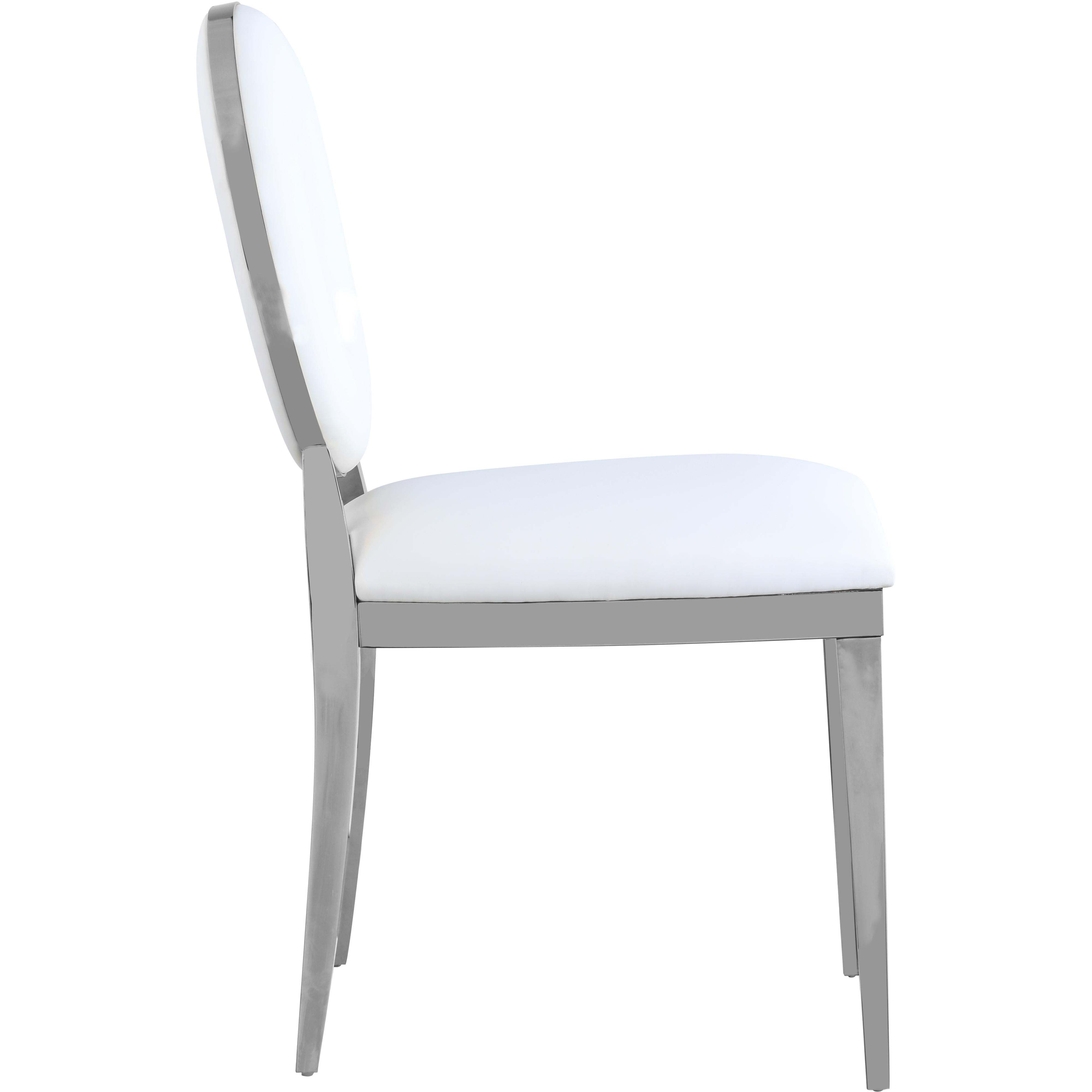 Meridian Carousel White Vegan Leather Dining Chair